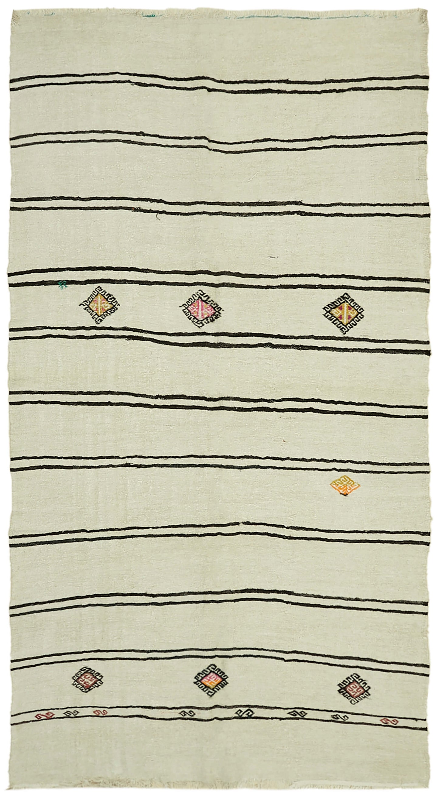 7x12 Beige Hemp Kilim Rug - 42116