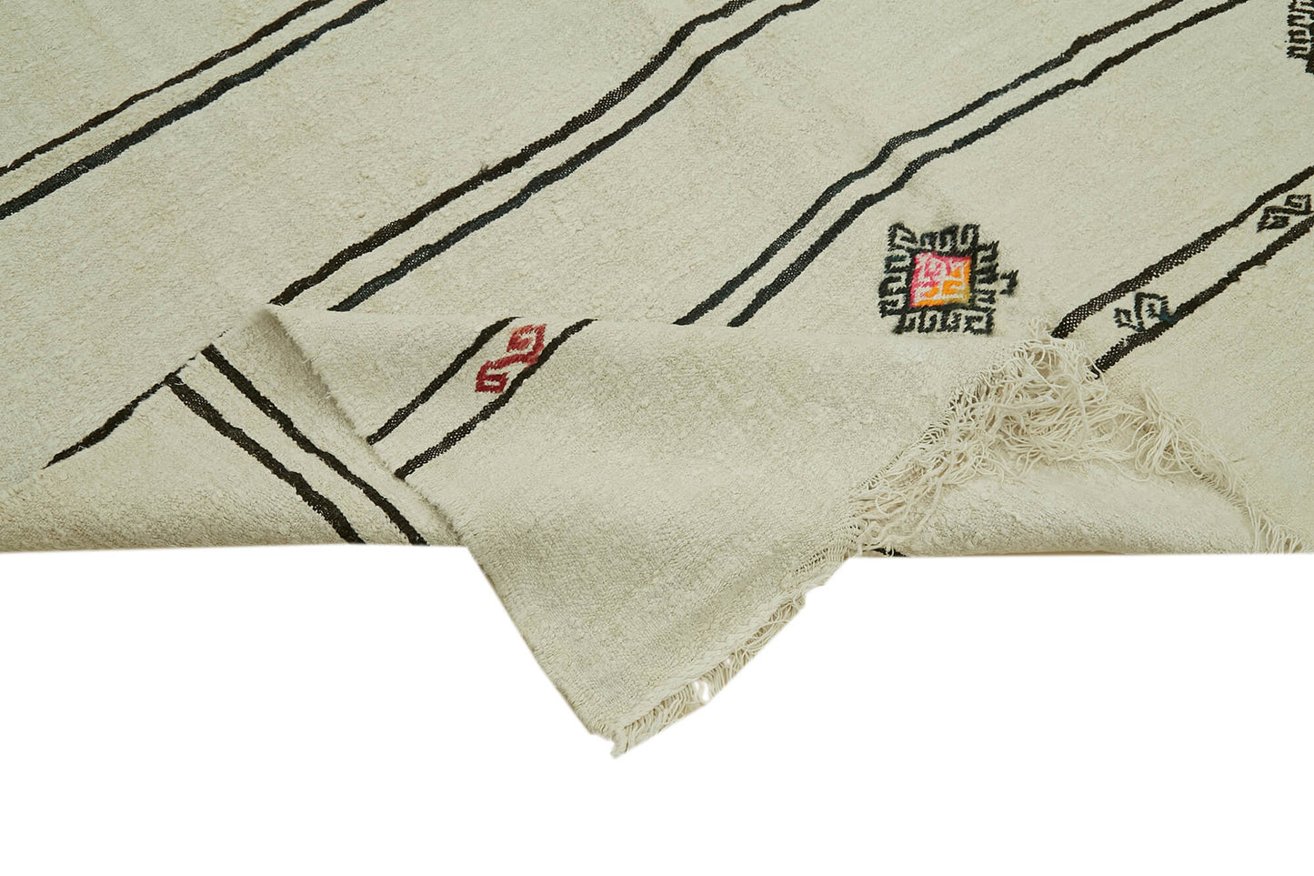 7x12 Beige Hemp Kilim Rug - 42116