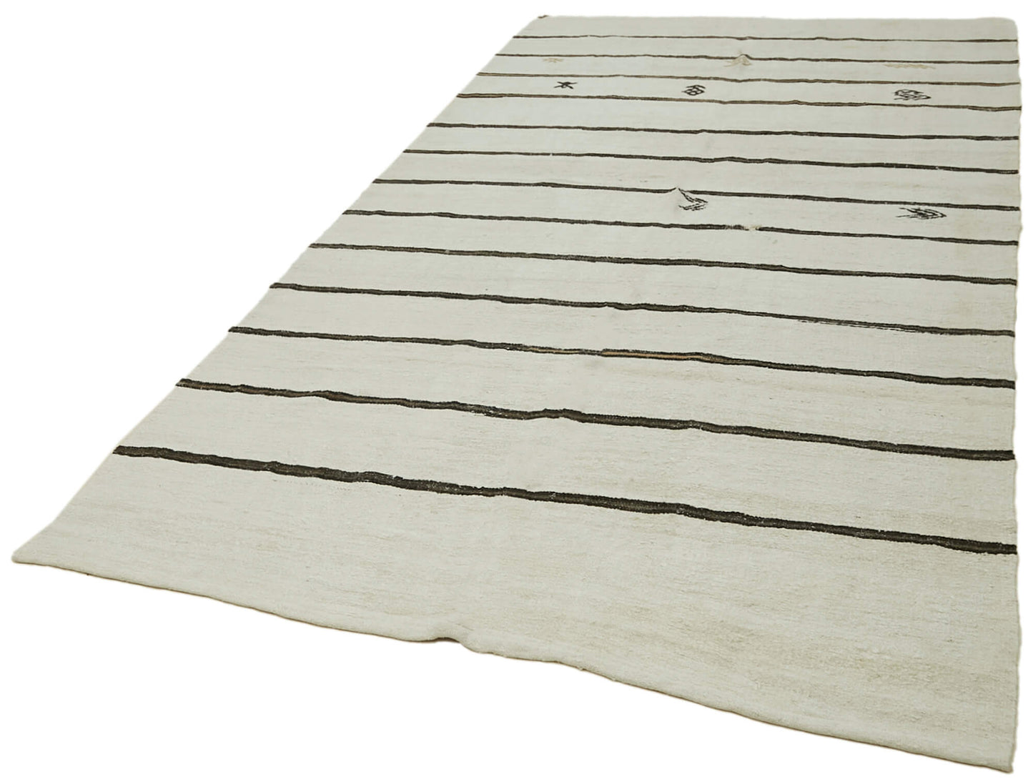 6x12 Beige Hemp Kilim Rug - 42120