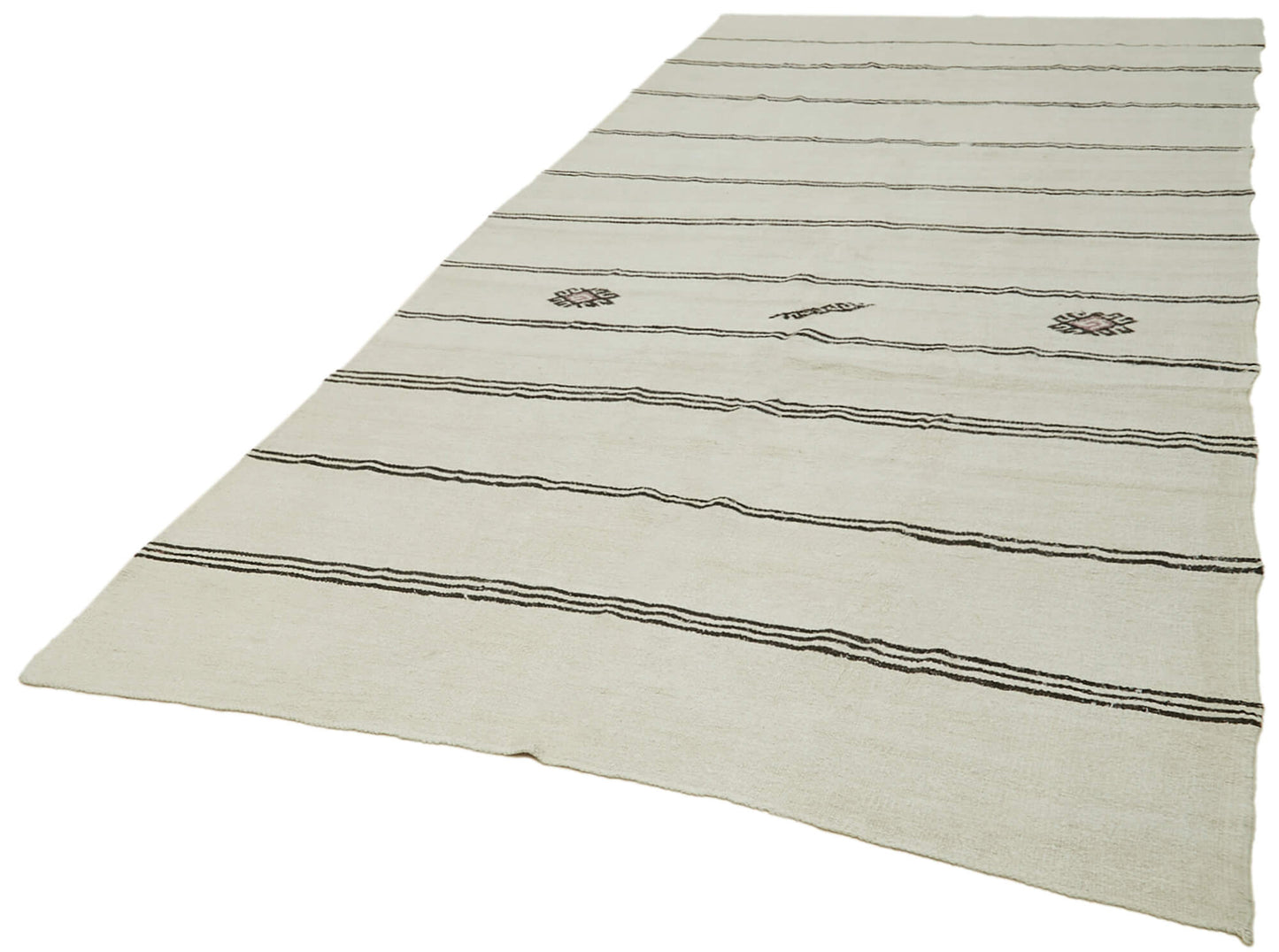6x12 Beige Hemp Kilim Rug - 42121