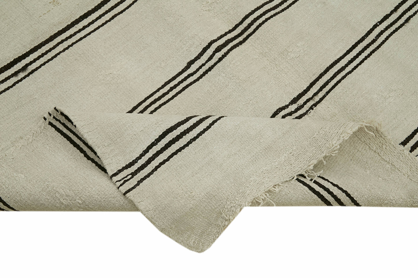 5x10 White Hemp Kilim Rug - 42134
