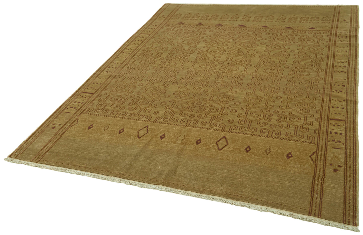 6x8 Beige Oushak Rug - 42188