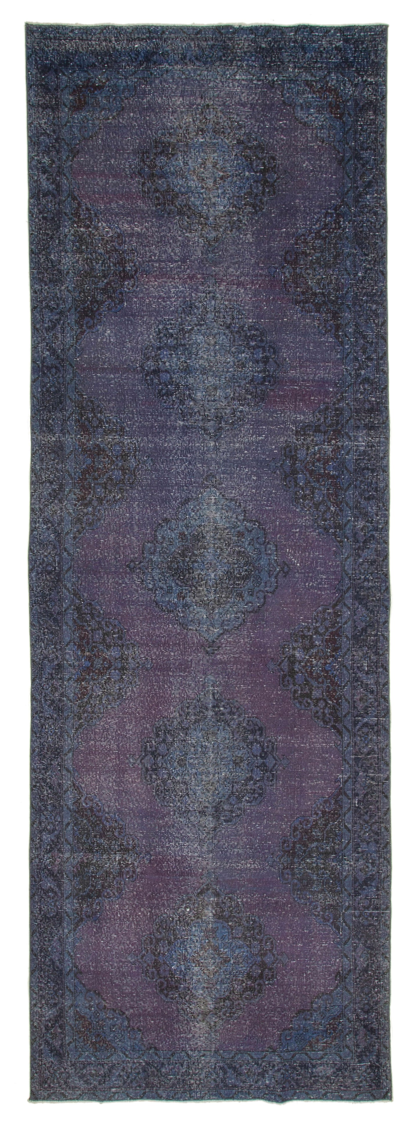 5x14 Purple Turkish Over Dyed Runner Rug - 4220