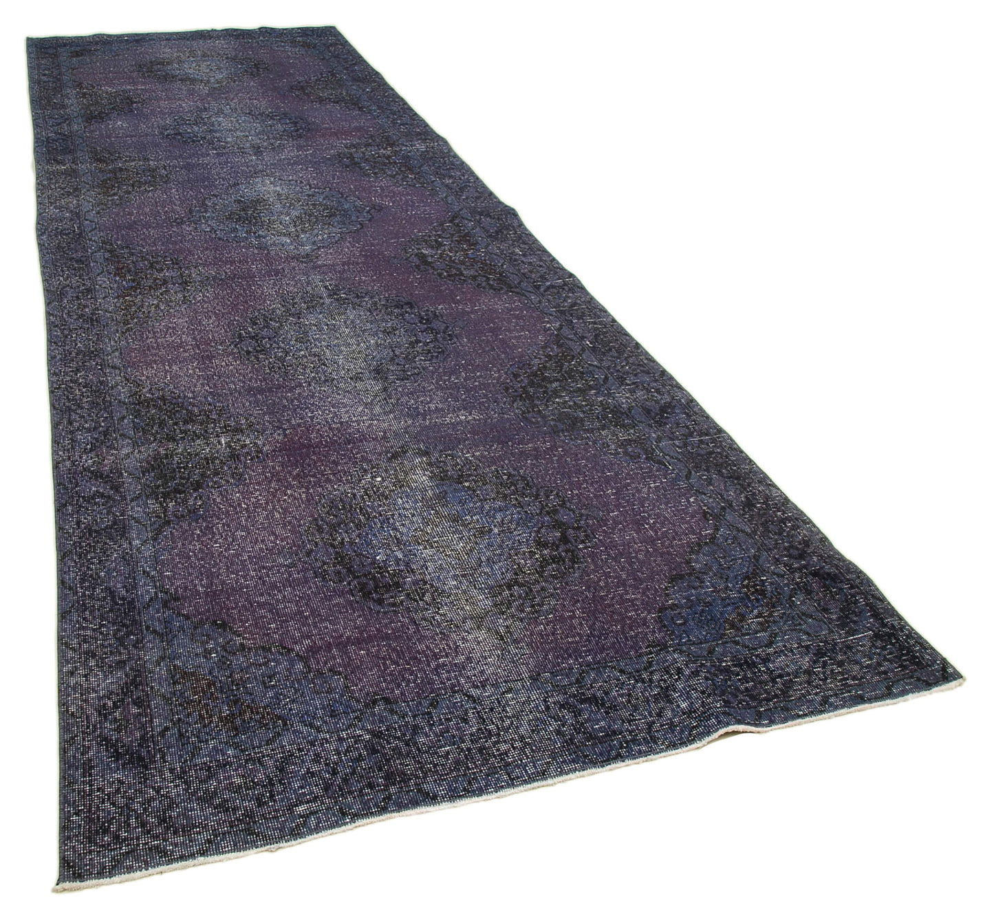 5x14 Purple Turkish Over Dyed Runner Rug - 4220