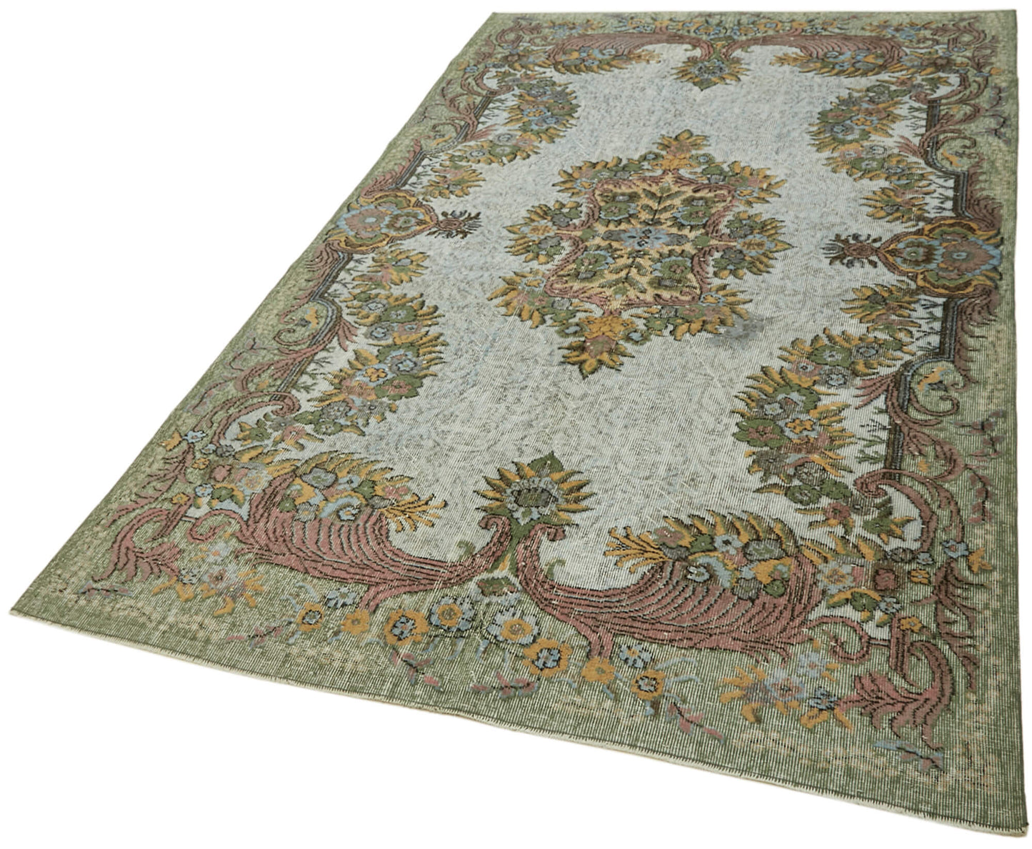6x10 Green Over Dyed Rug - 42423