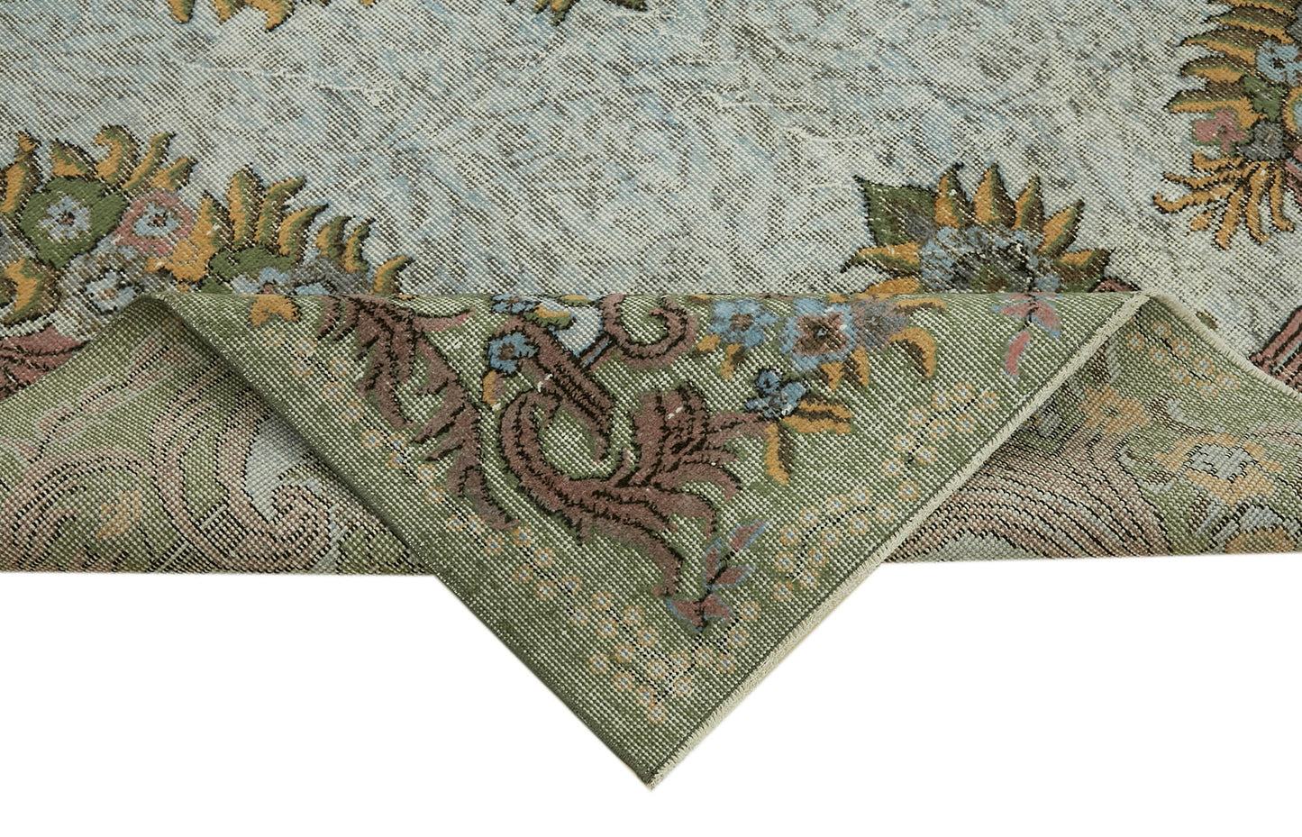 6x10 Green Over Dyed Rug - 42423