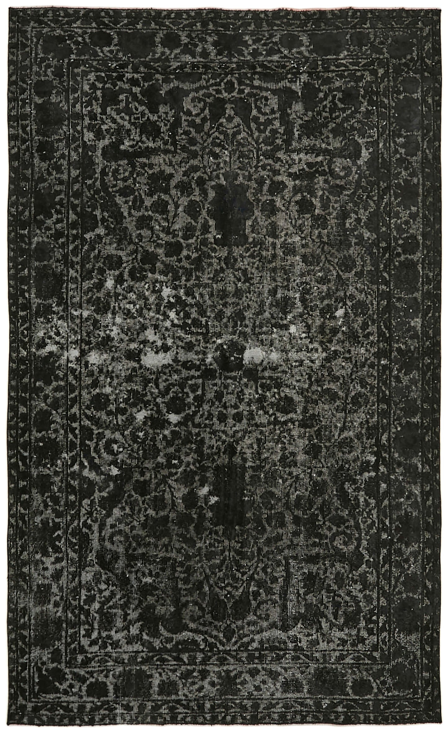 5x9 Black Over Dyed Rug - 42450