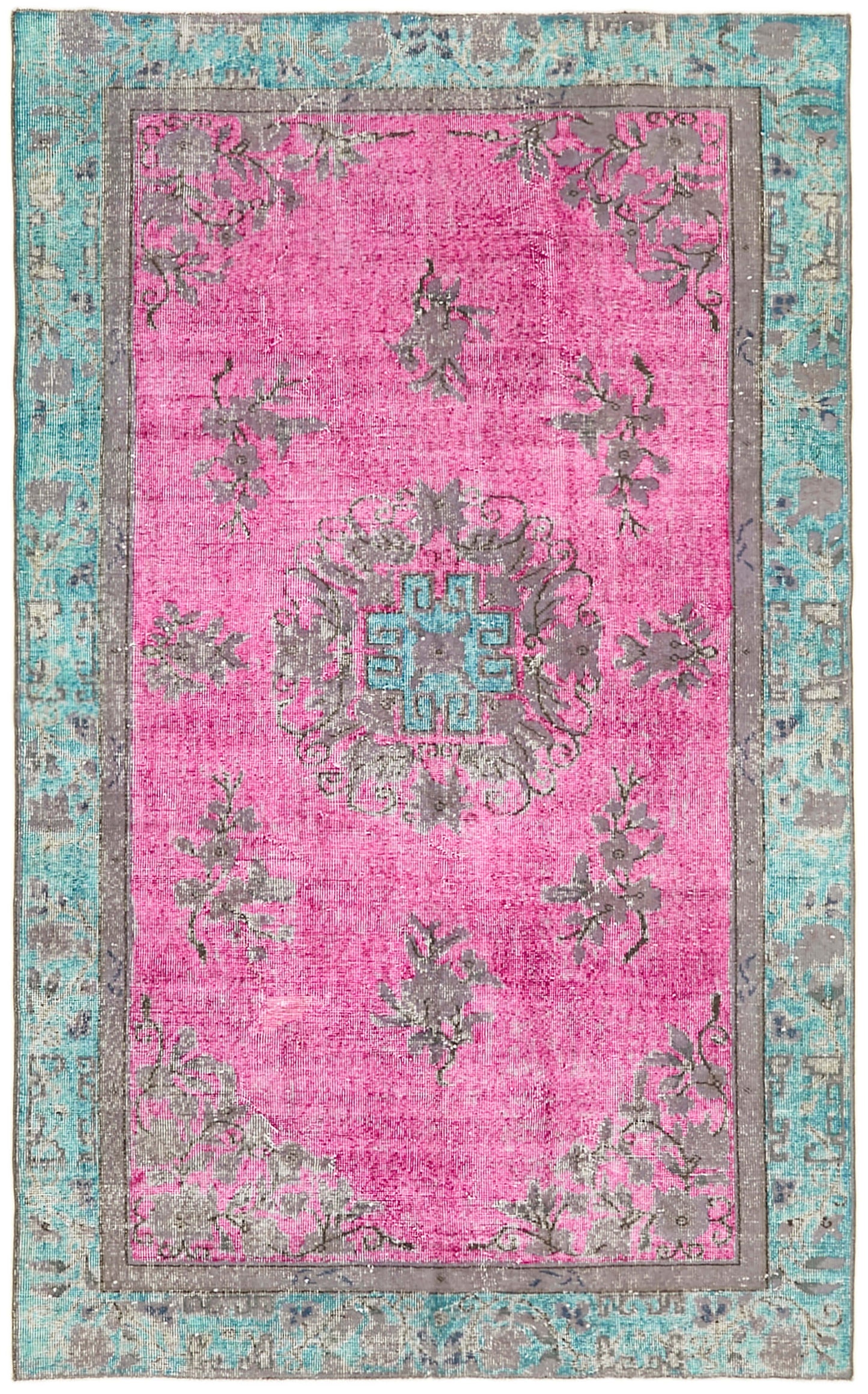 5x9 Multicolor Over Dyed Rug - 42456