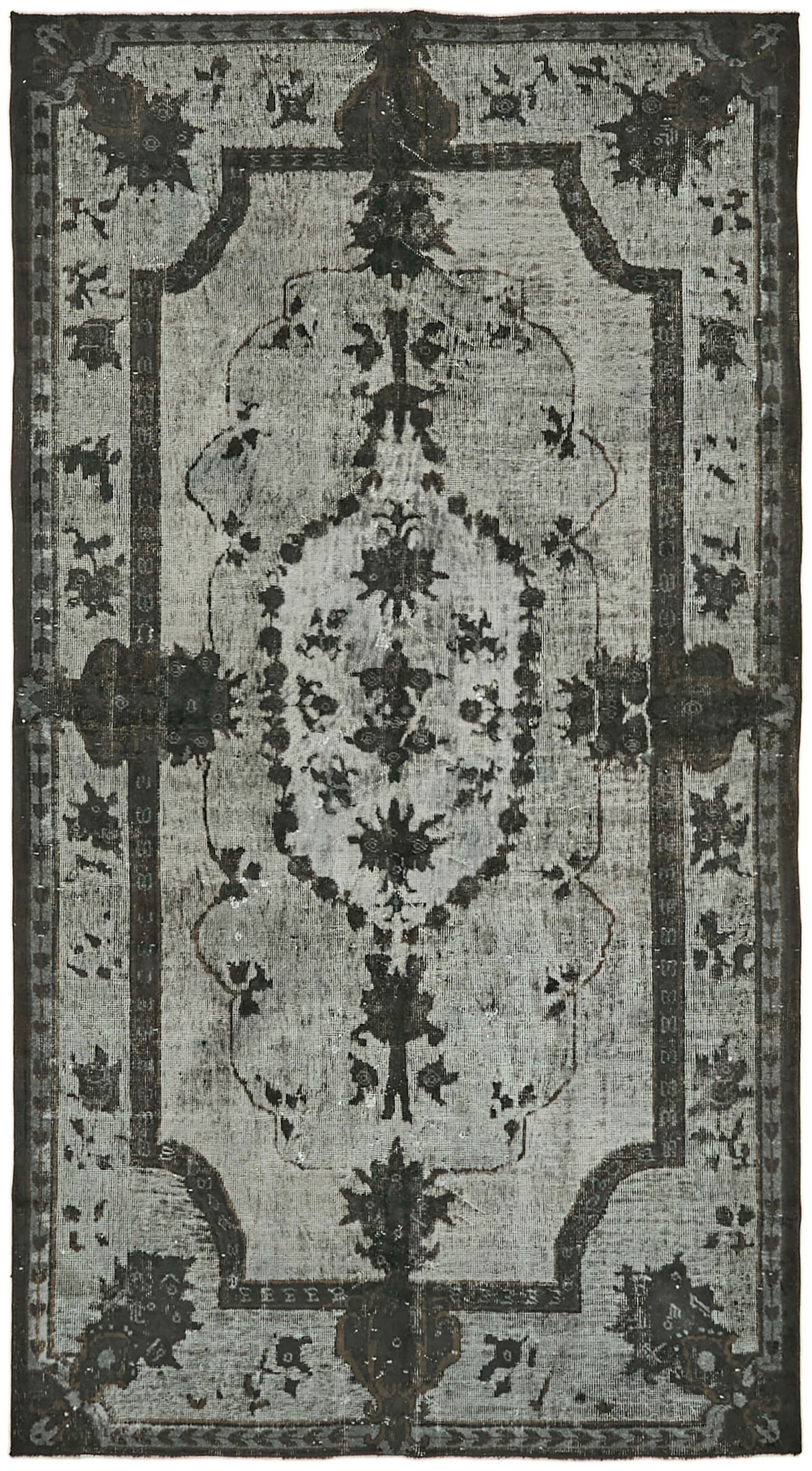 5x10 Black Over Dyed Rug - 42475