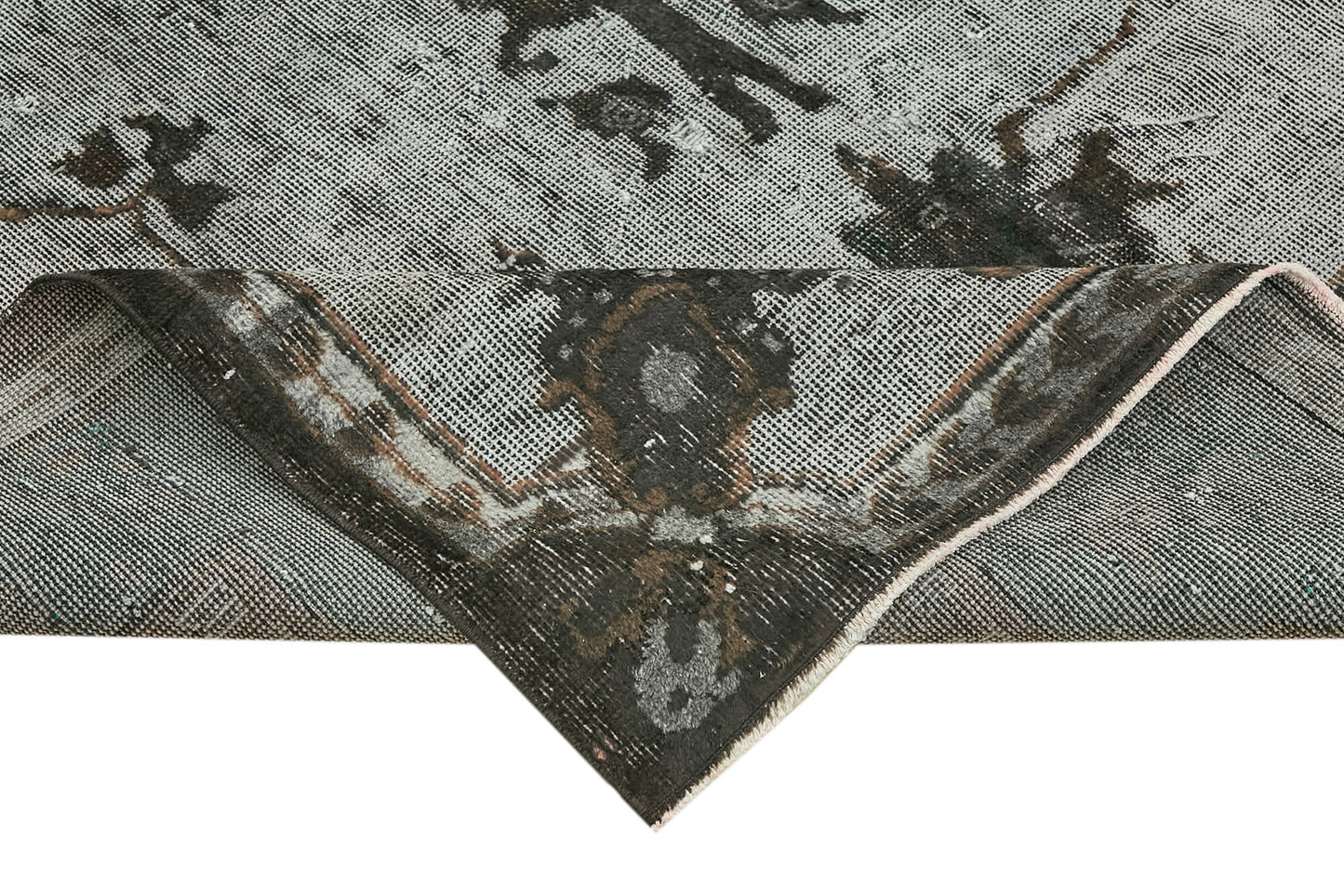5x10 Black Over Dyed Rug - 42475