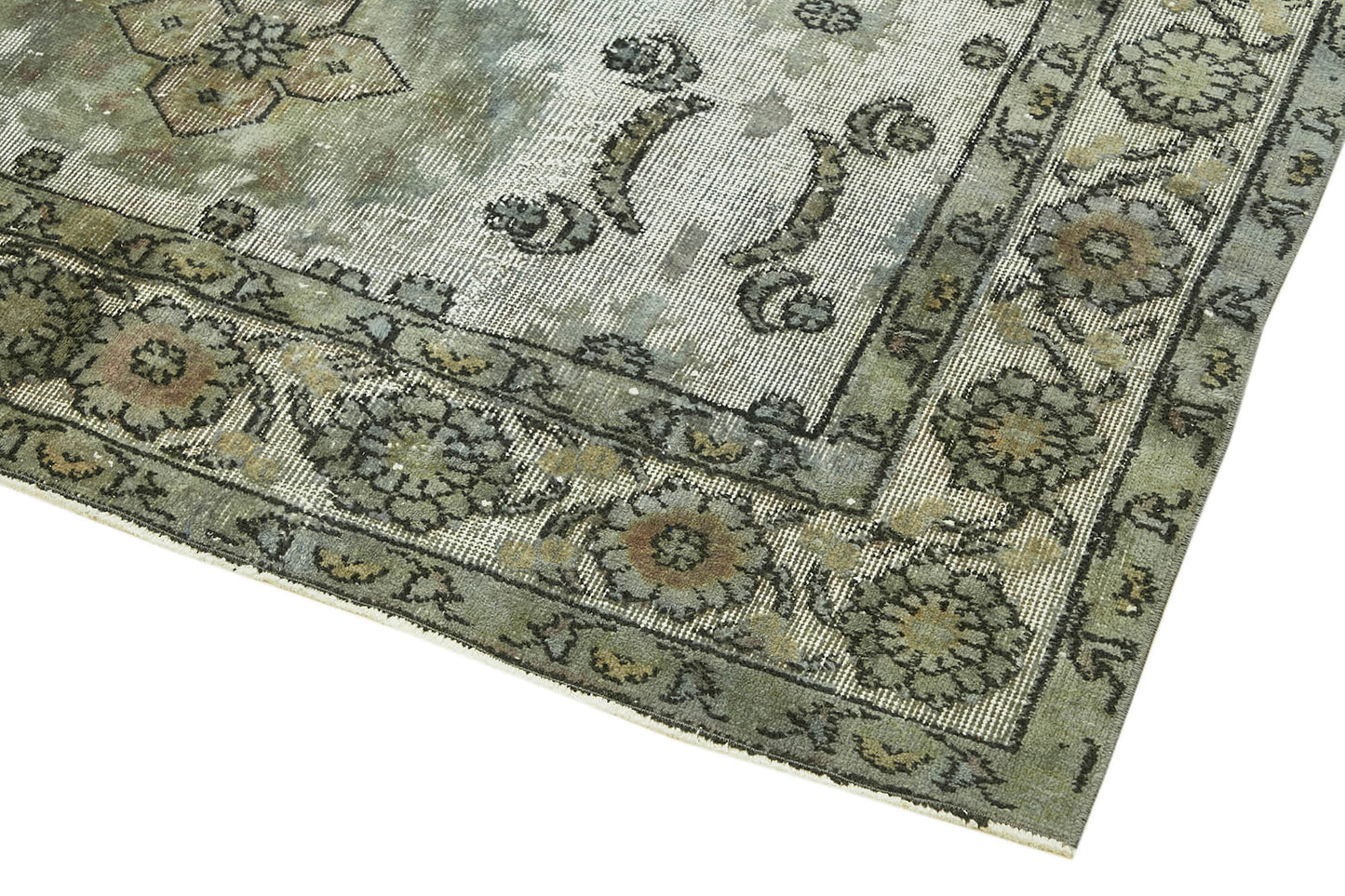 6x9 Vintage Hand-Carved Turkish Rug - 42577