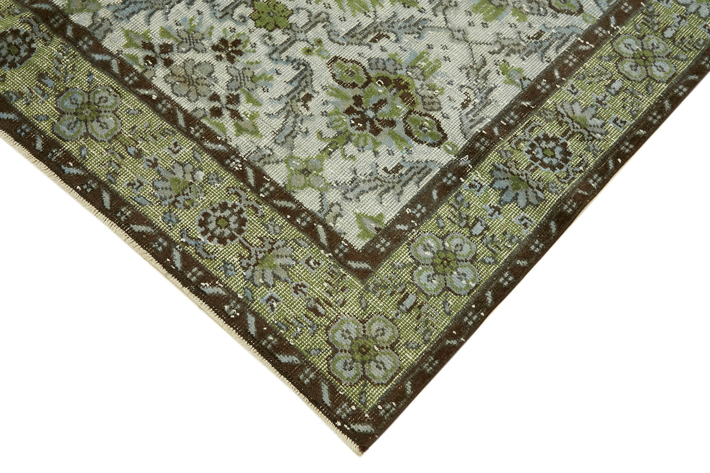 5x10 Green Over Dyed Rug - 42618