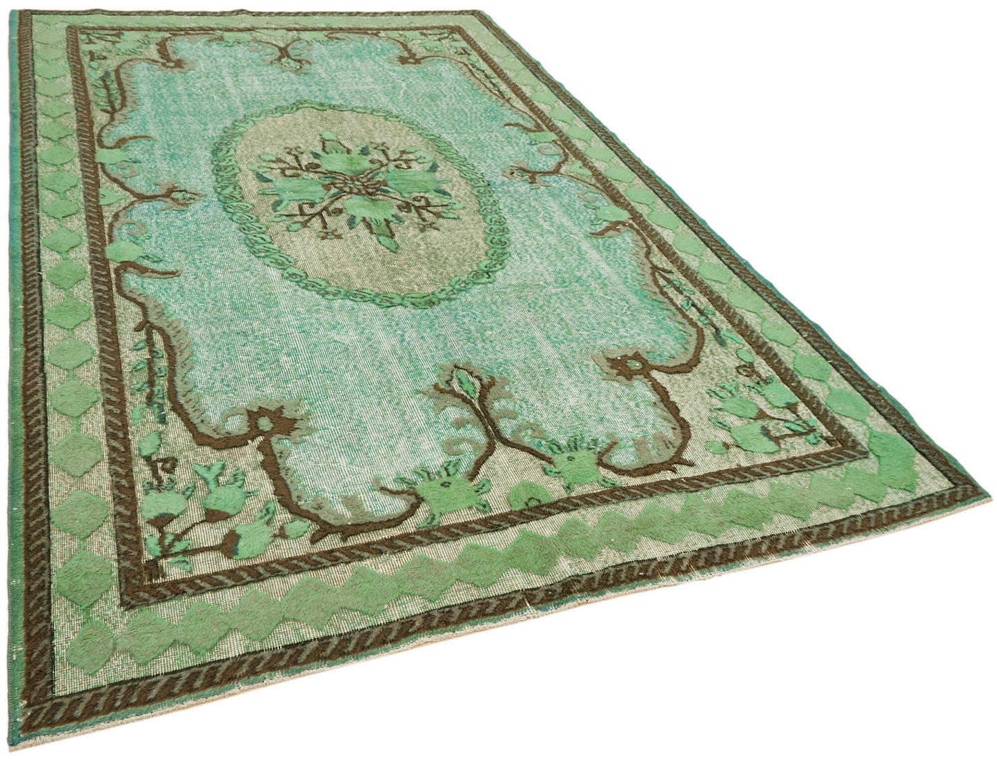7x10 Turquoise Over Dyed Rug - 42652