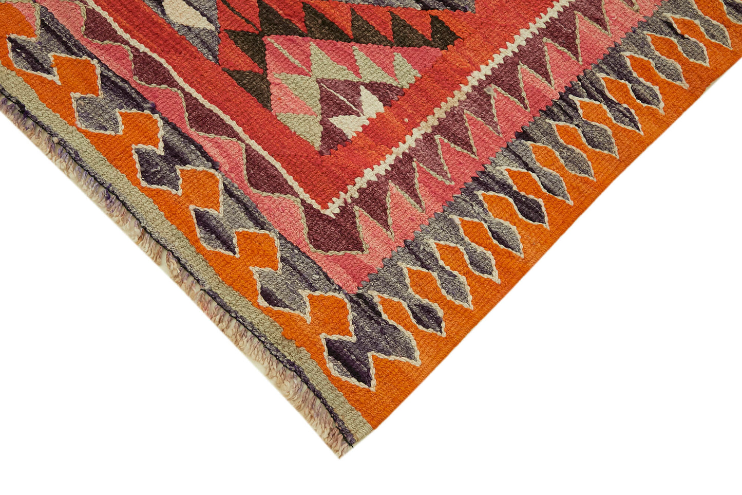 3x11 Multicolor Boho Runner Kilim Rugs - 42798