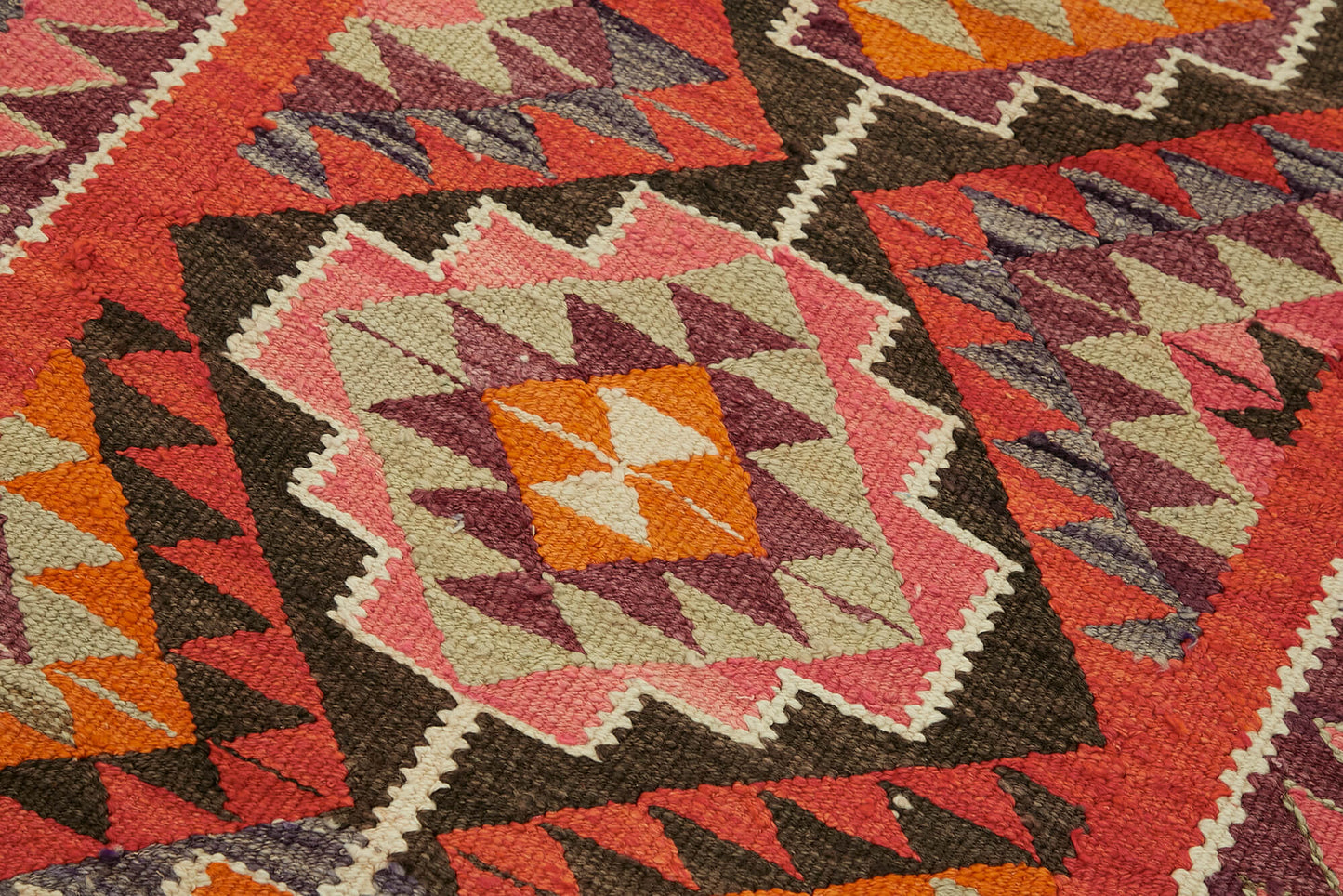 3x11 Multicolor Boho Runner Kilim Rugs - 42798