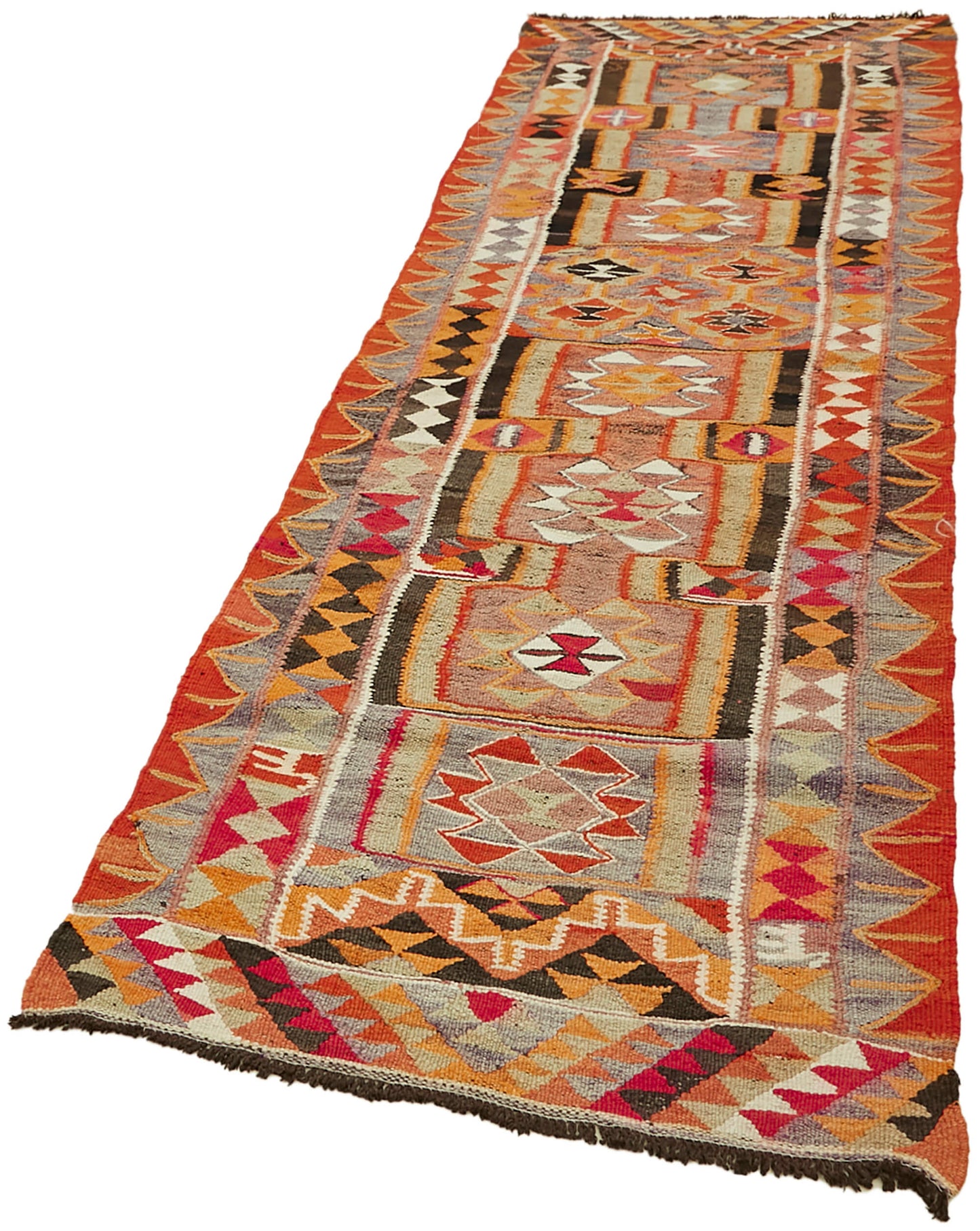 3x10 Multicolor Boho Runner Kilim Rugs - 42799