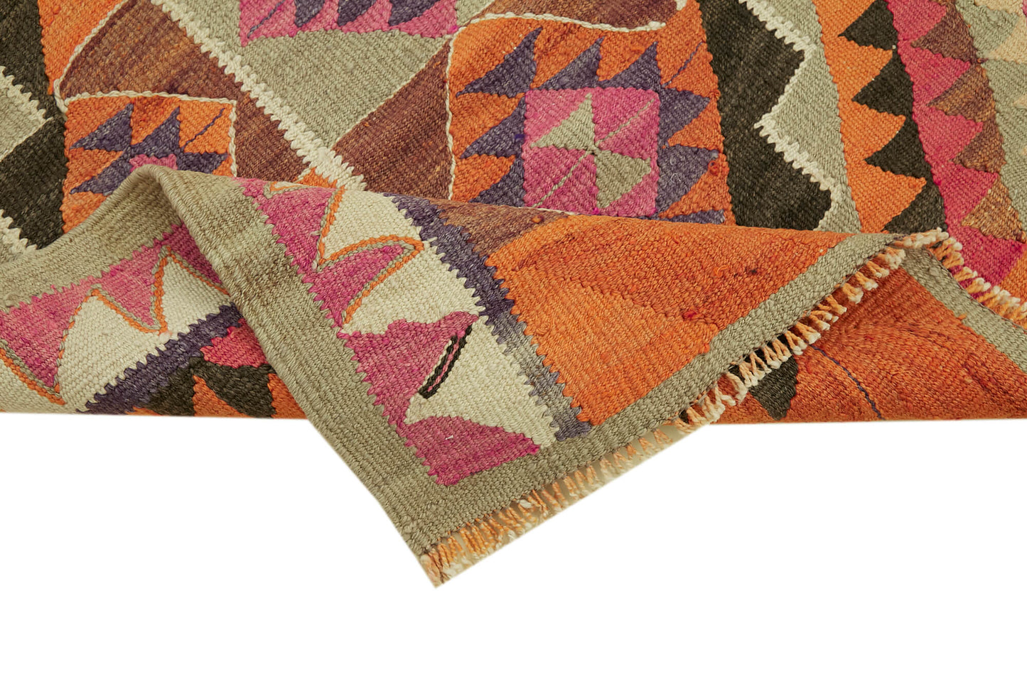 3x12 Multicolor Boho Runner Kilim Rugs - 42804