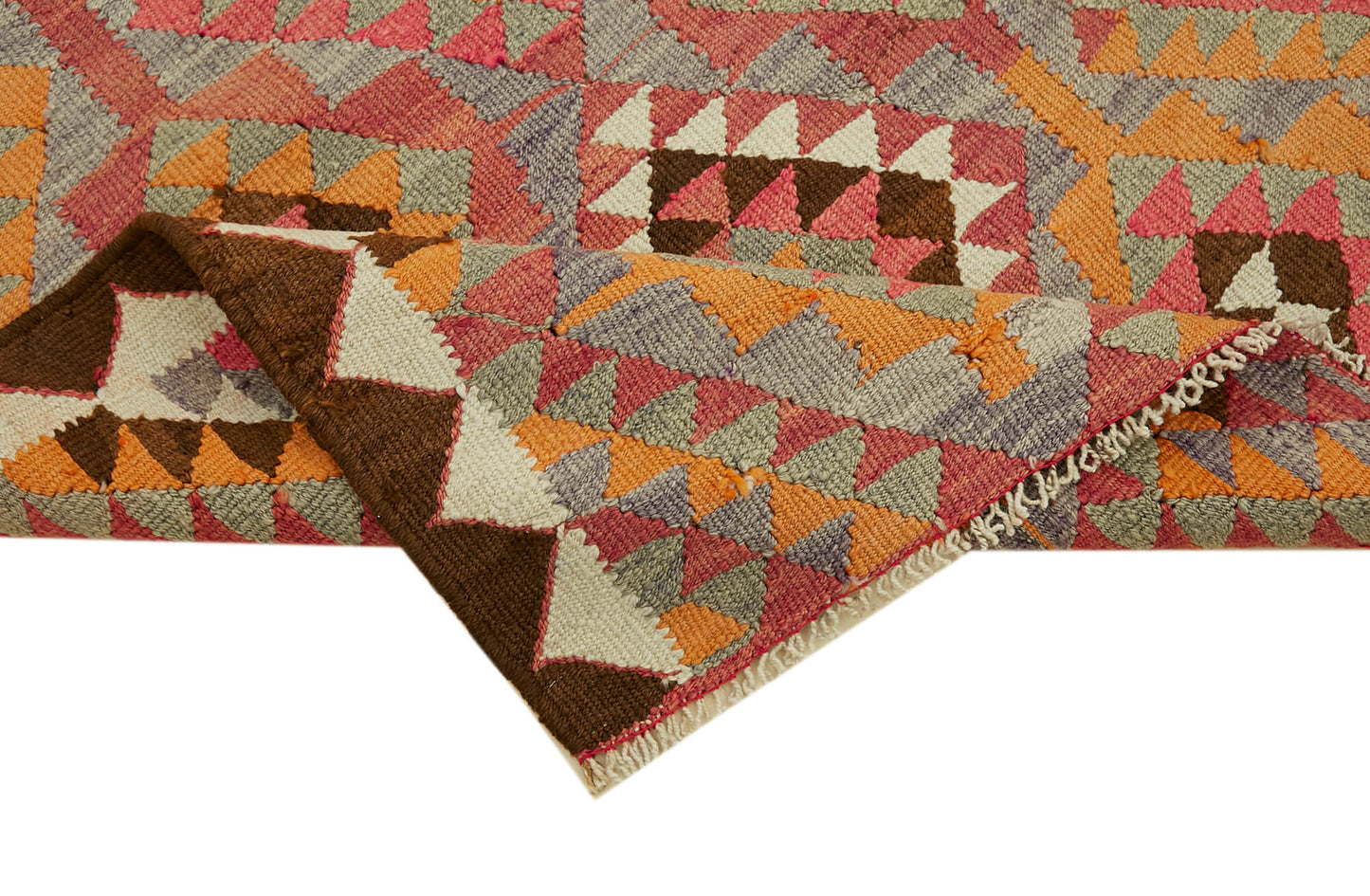 3x11 Multicolor Boho Runner Kilim Rugs - 42806