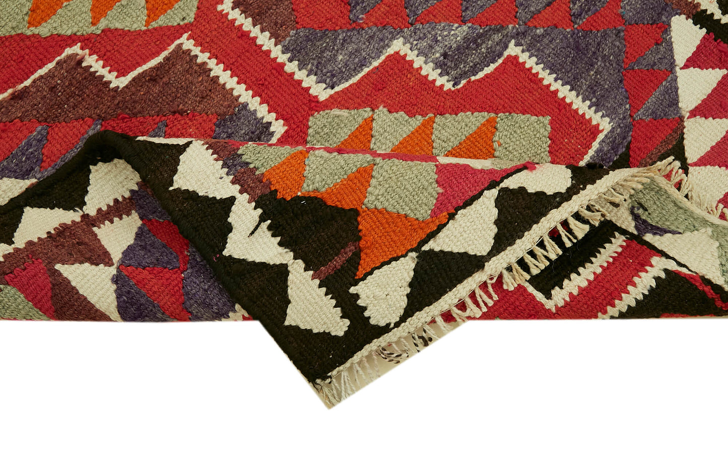 3x11 Multicolor Boho Runner Kilim Rugs - 42807
