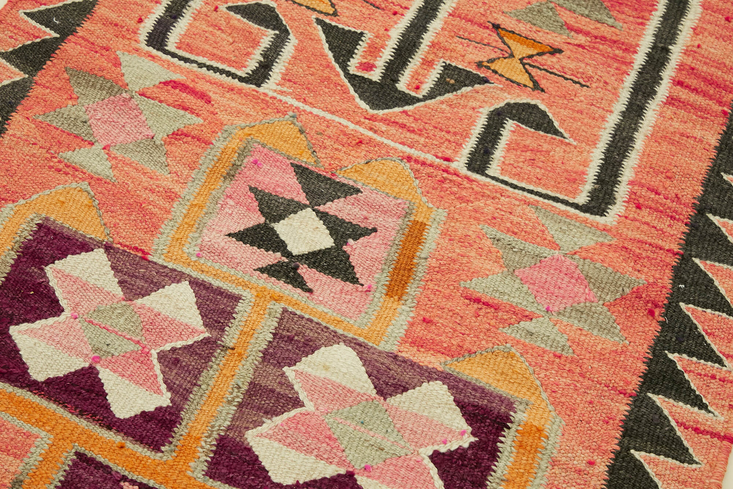 3x11 Multicolor Boho Runner Kilim Rugs - 42810
