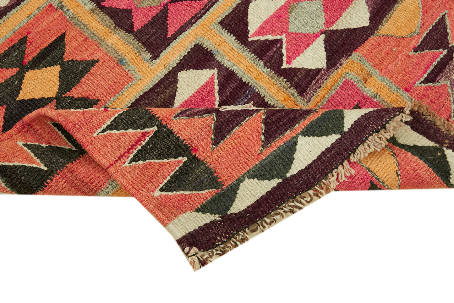 3x11 Multicolor Boho Runner Kilim Rugs - 42810