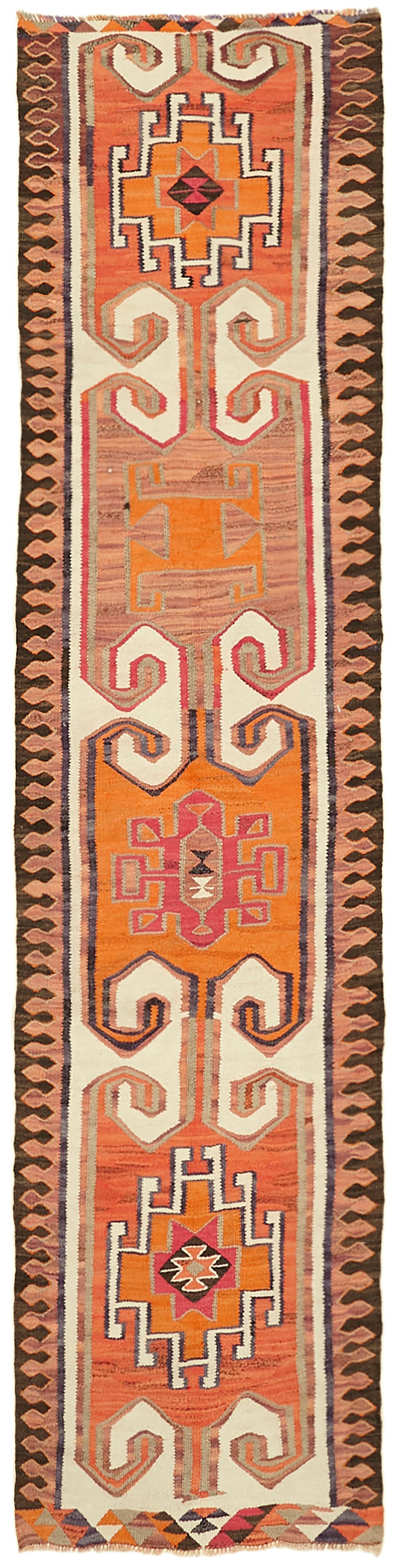 3x12 Multicolor Boho Runner Kilim Rugs - 42811