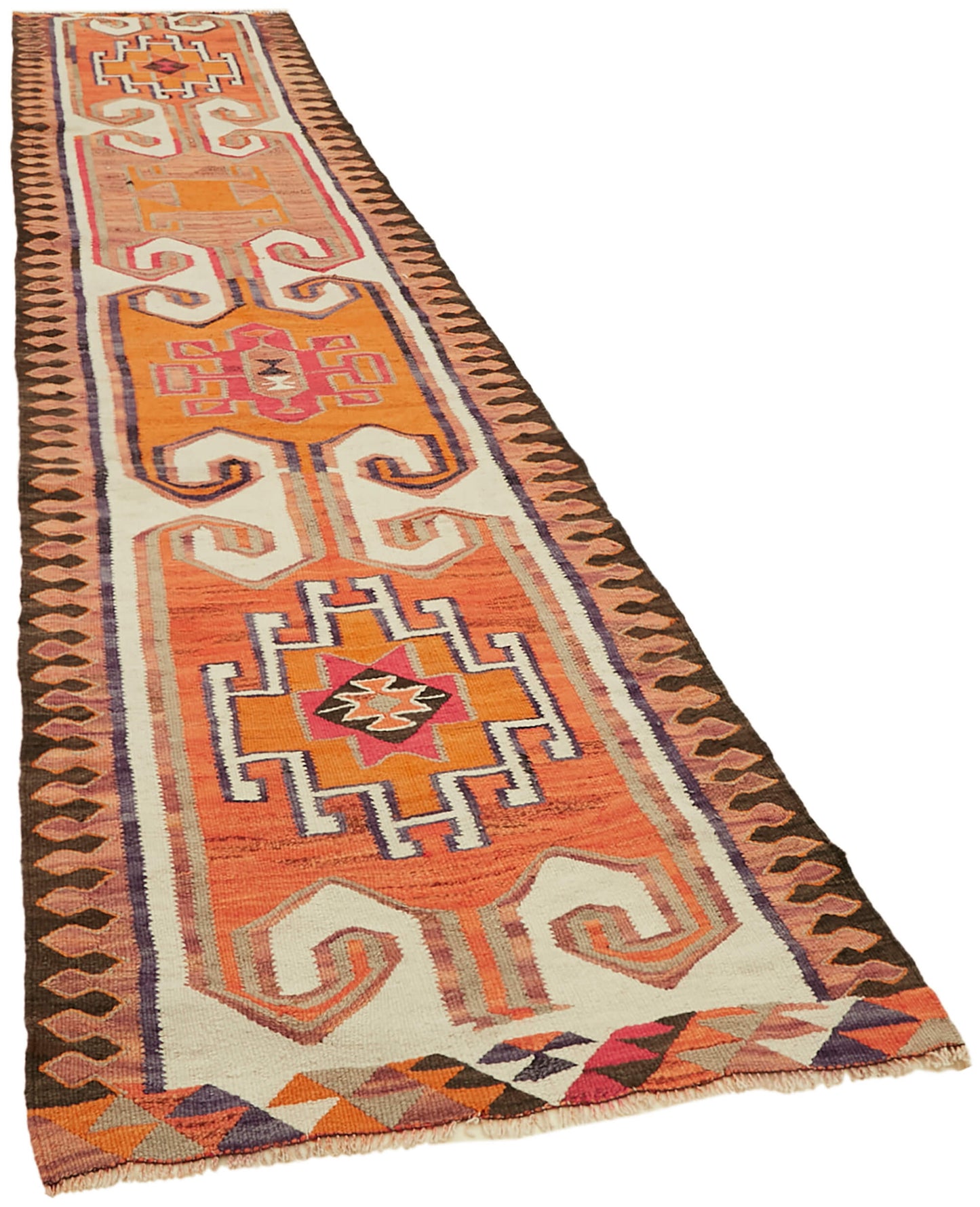 3x12 Multicolor Boho Runner Kilim Rugs - 42811