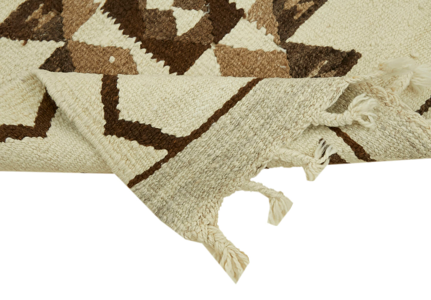 3x9 White Boho Runner Kilim Rugs - 42818