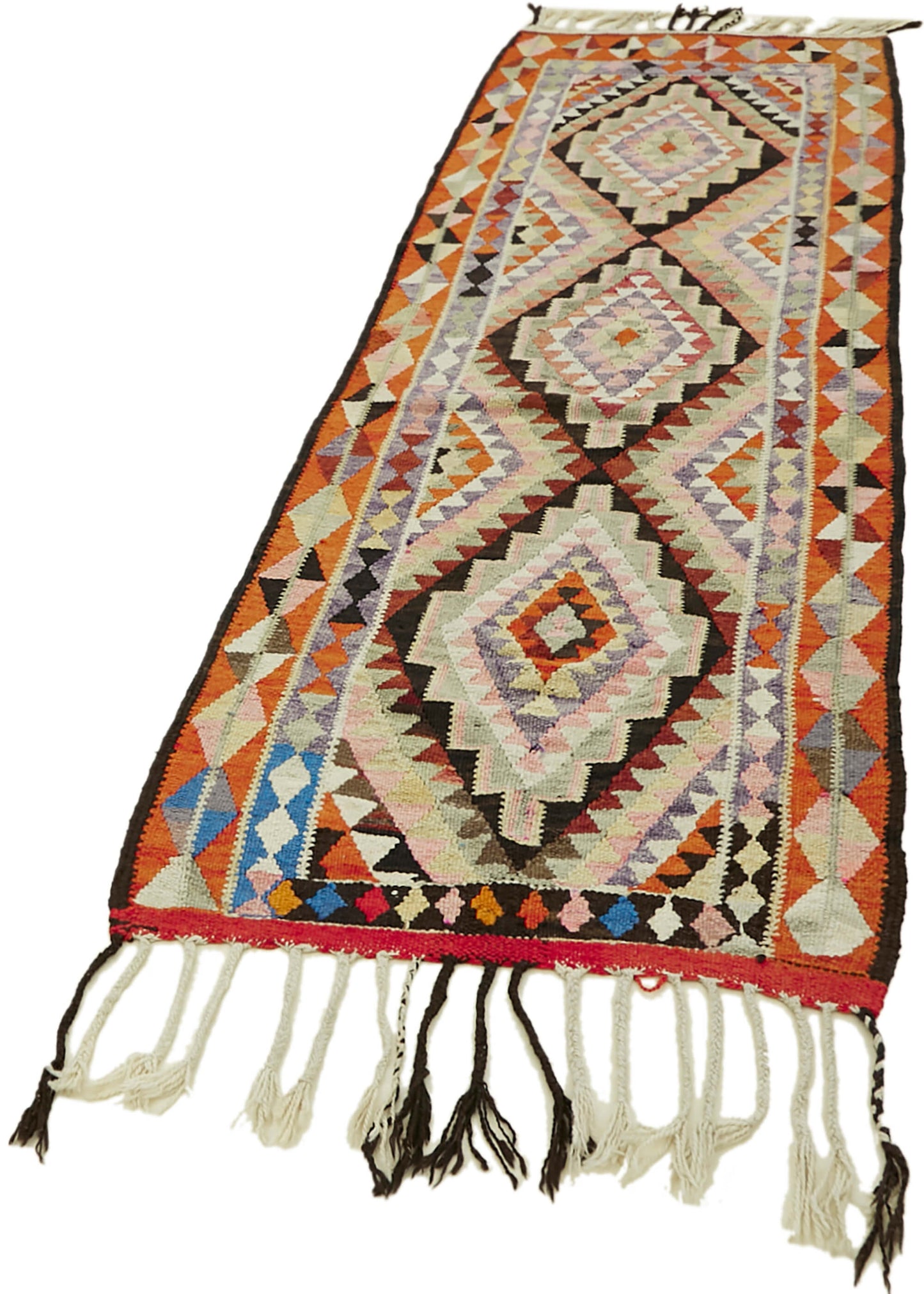 3x9 Multicolor Boho Runner Kilim Rugs - 42822