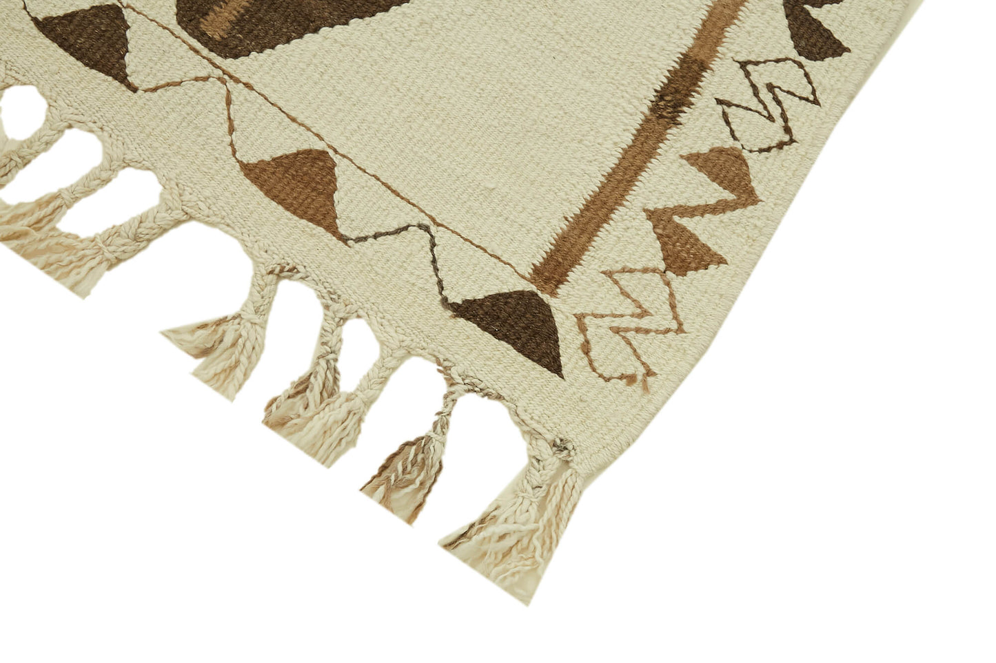 3x9 White Boho Runner Kilim Rugs - 42826