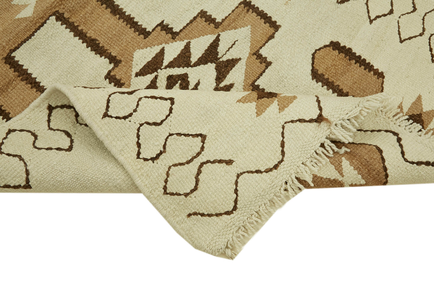 3x12 White Boho Runner Kilim Rugs - 42830