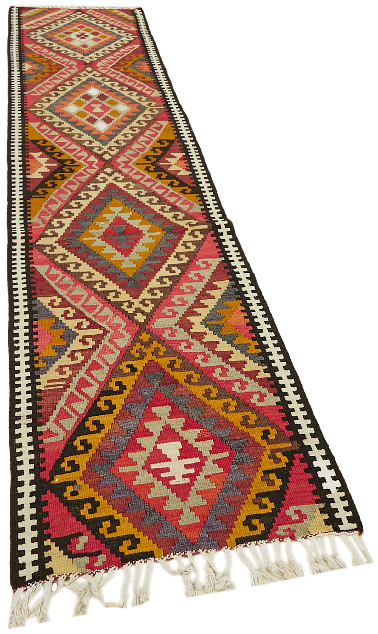 3x12 Multicolor Boho Runner Kilim Rugs - 42832