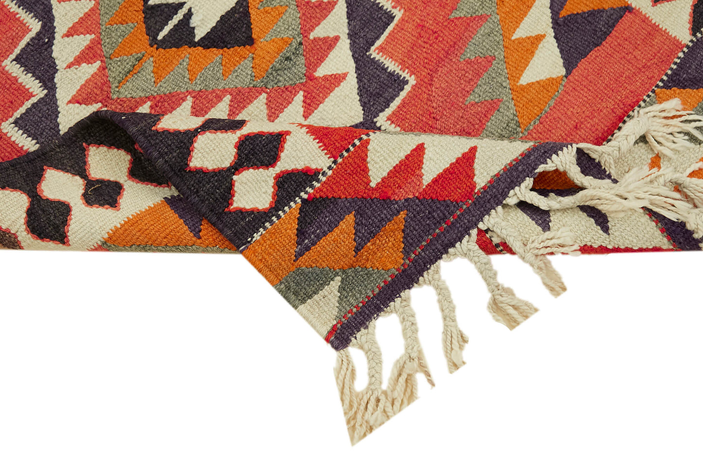 3x11 Multicolor Boho Runner Kilim Rugs - 42834