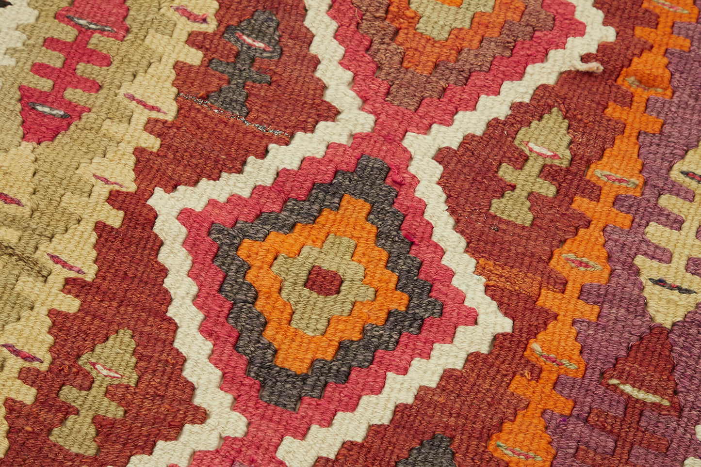3x12 Multicolor Boho Runner Kilim Rugs - 42836
