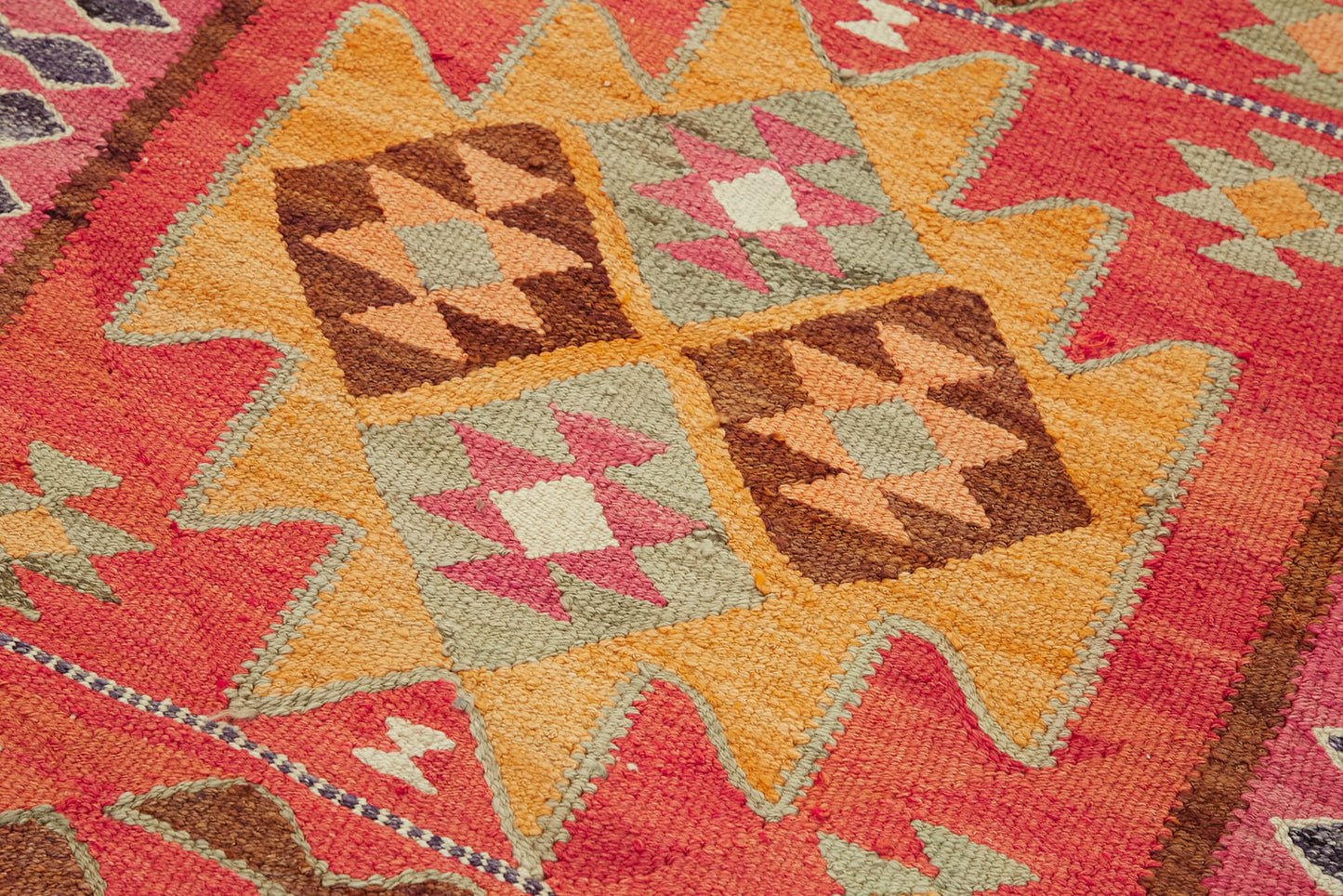 3x10 Multicolor Boho Runner Kilim Rugs - 42844