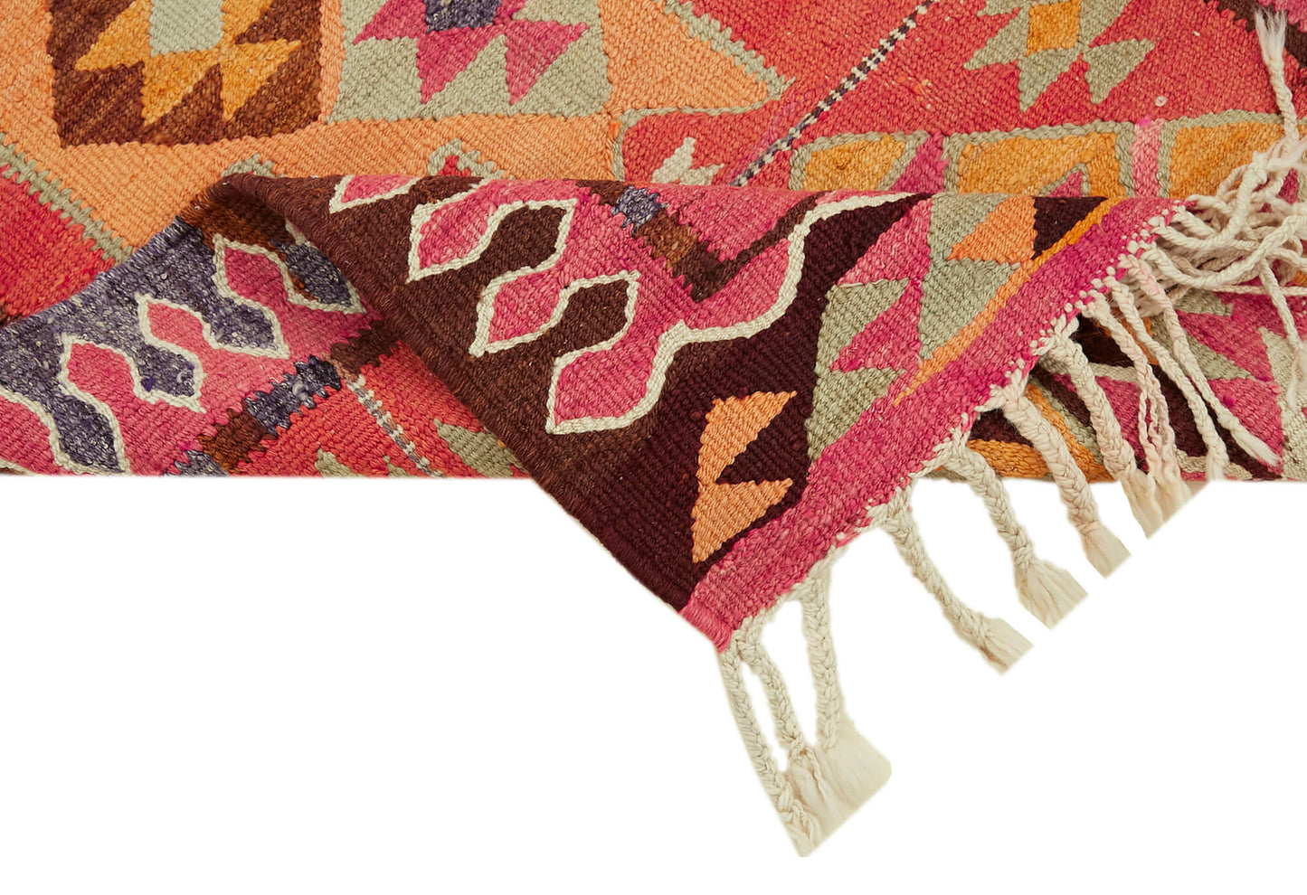 3x10 Multicolor Boho Runner Kilim Rugs - 42844