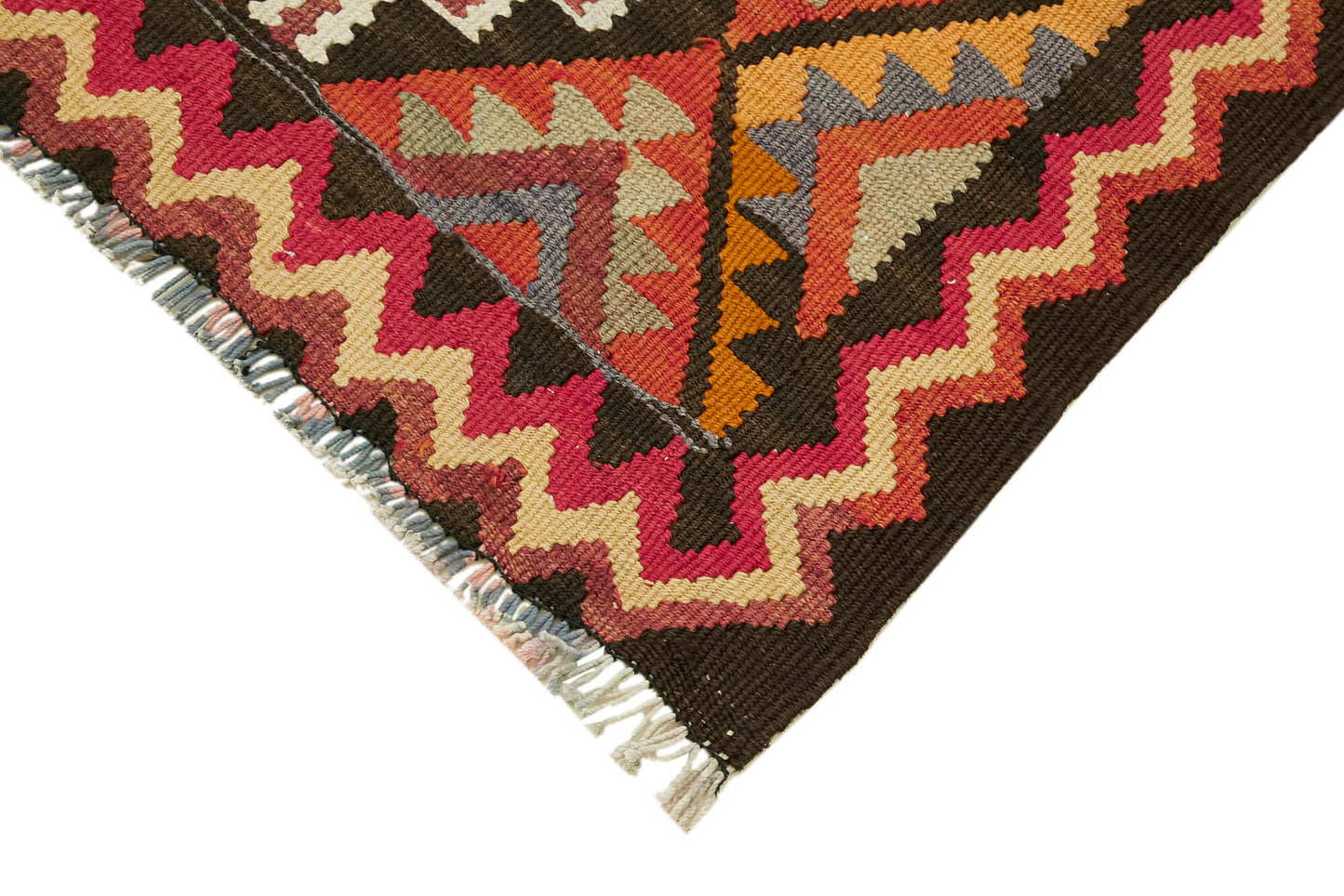 3x11 Multicolor Boho Runner Kilim Rugs - 42997