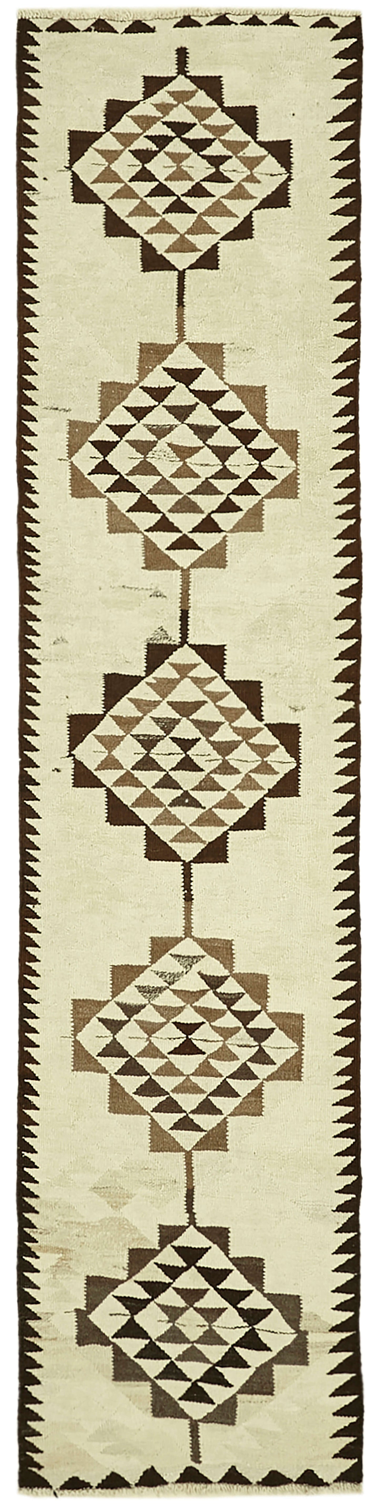 3x11 Multicolor Boho Runner Kilim Rugs - 42999