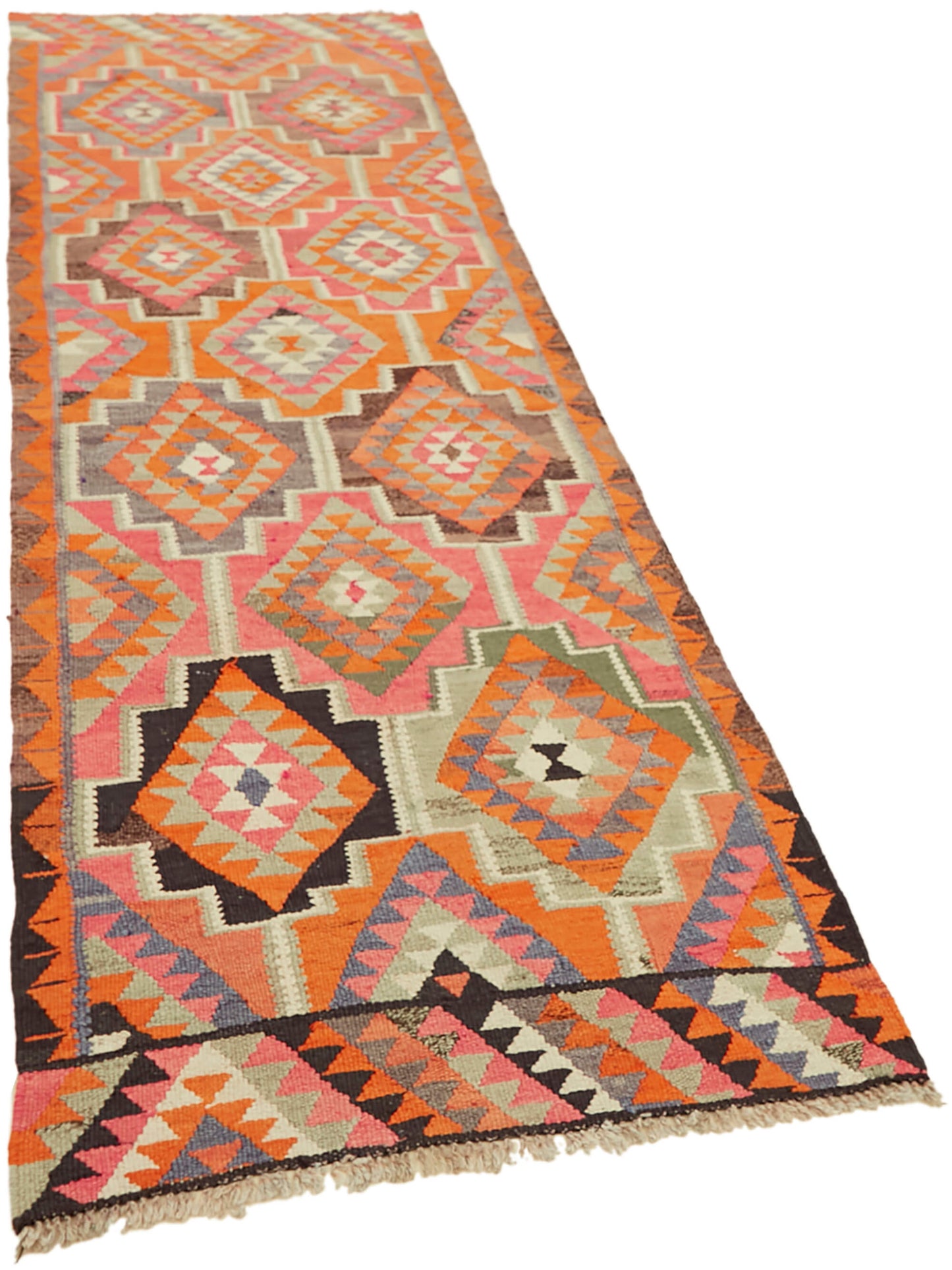 3x10 Multicolor Boho Runner Kilim Rugs - 43001