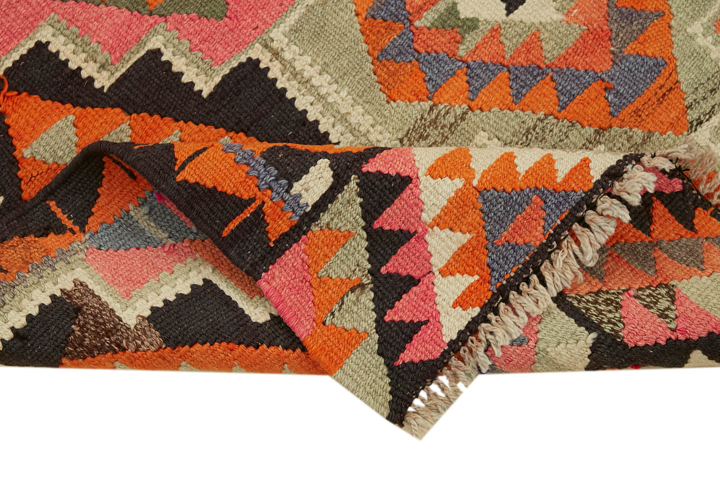 3x10 Multicolor Boho Runner Kilim Rugs - 43001