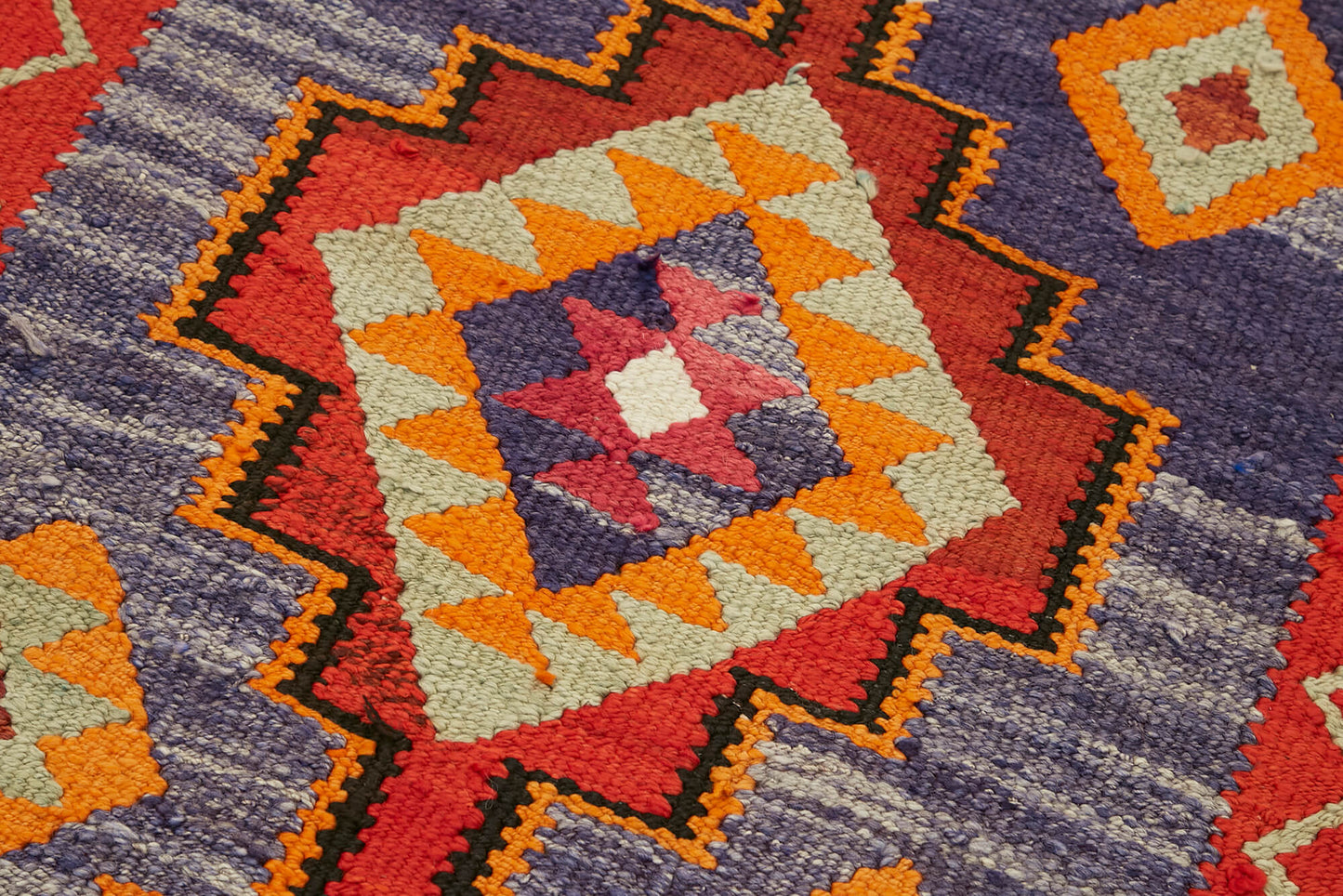 3x11 Multicolor Boho Runner Kilim Rugs - 43006