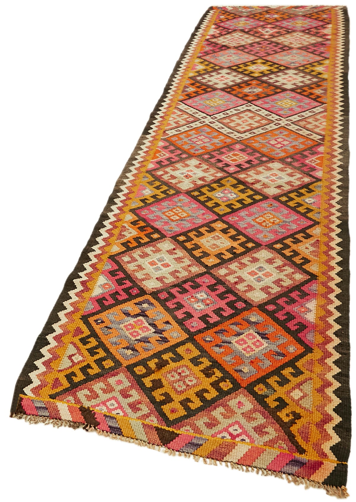 3x12 Multicolor Boho Runner Kilim Rugs - 43012