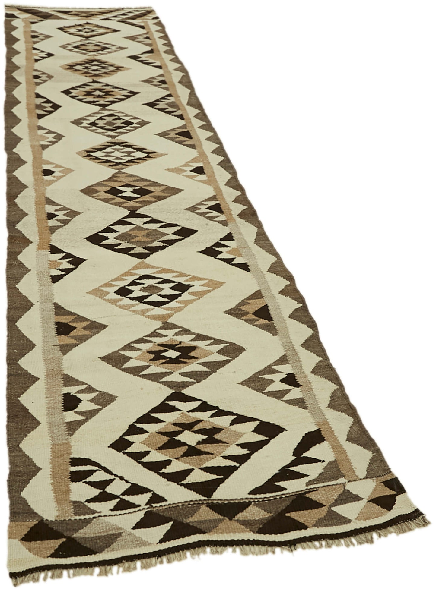 3x11 Multicolor Boho Runner Kilim Rugs - 43025