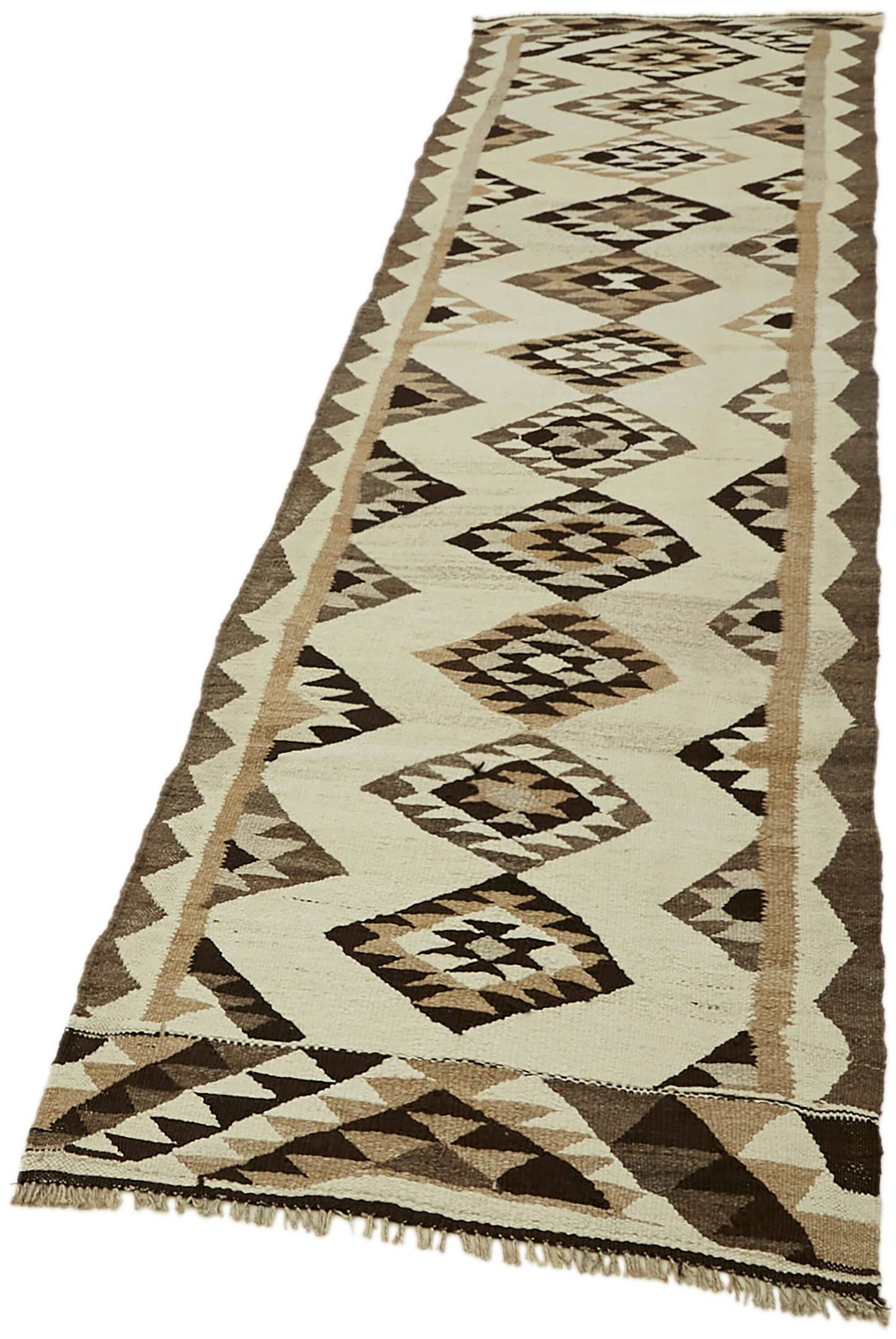 3x11 Multicolor Boho Runner Kilim Rugs - 43025