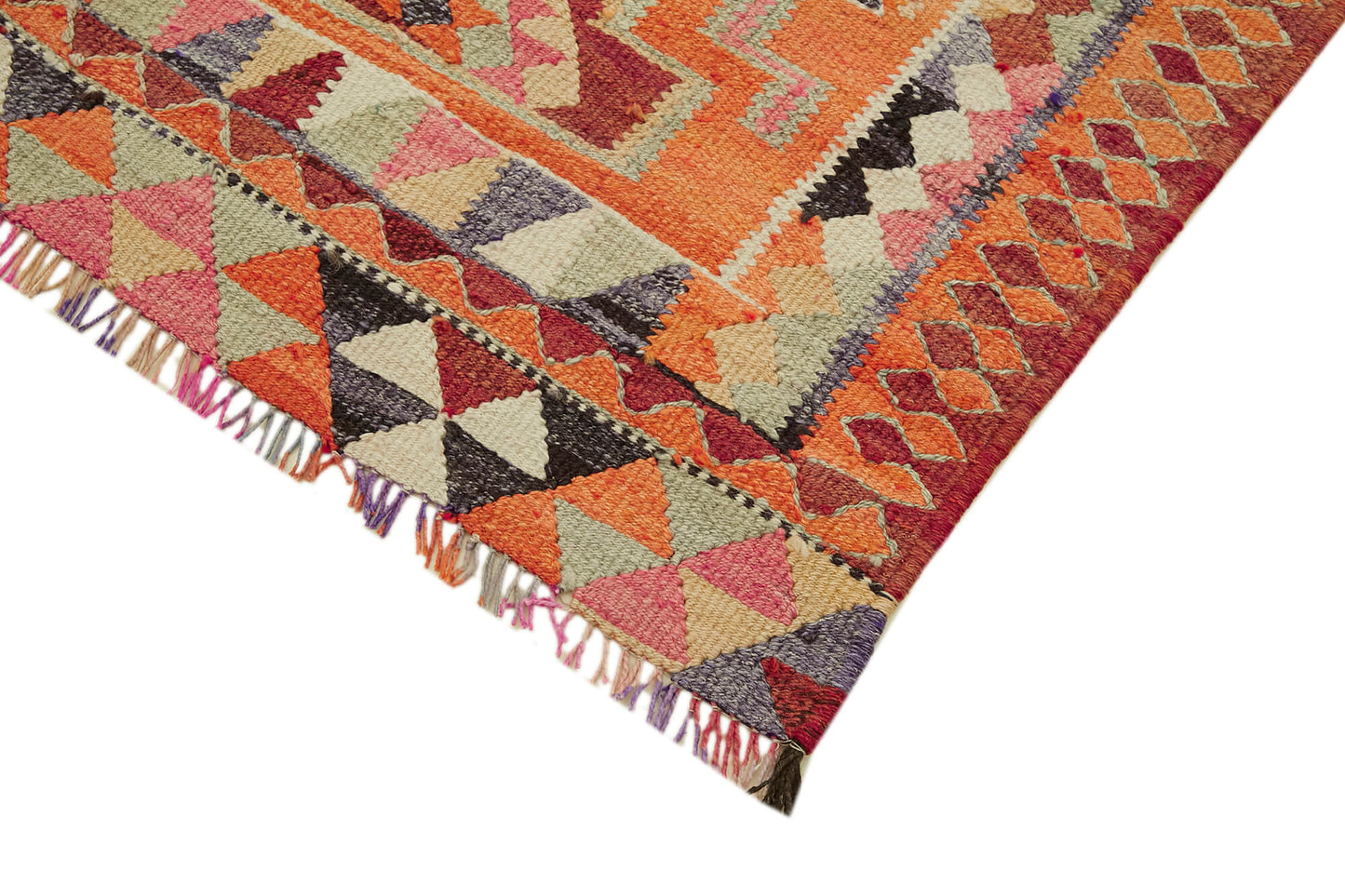 3x9 Multicolor Boho Runner Kilim Rugs - 43026