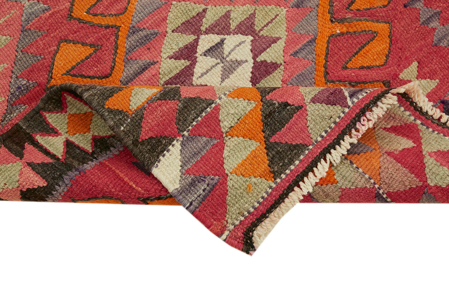 3x11 Multicolor Boho Runner Kilim Rugs - 43035