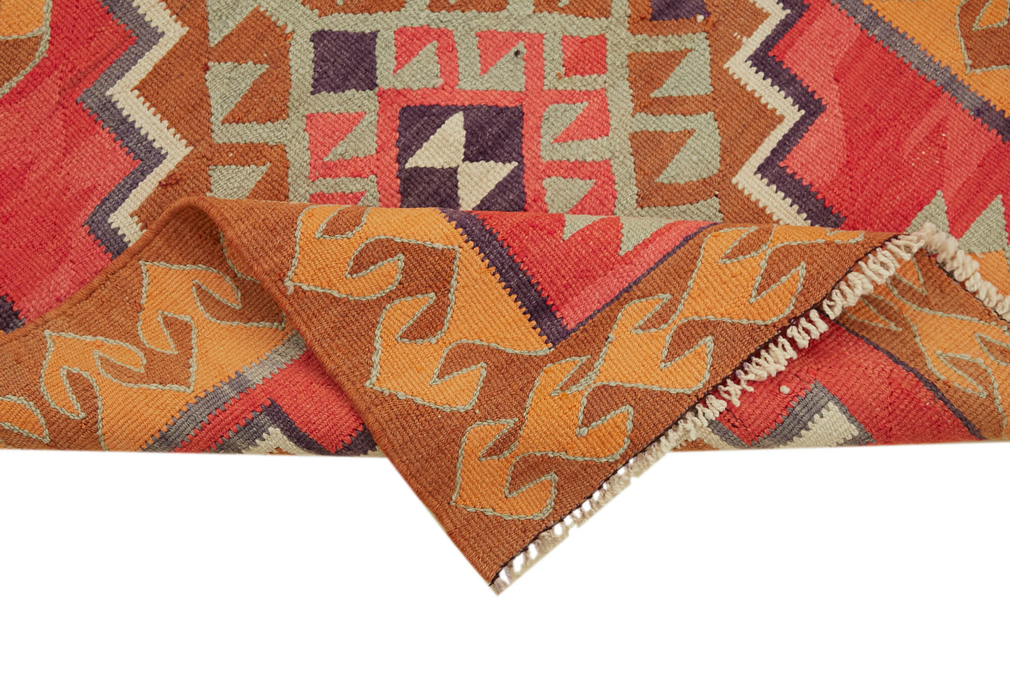 3x11 Multicolor Boho Runner Kilim Rugs - 43036