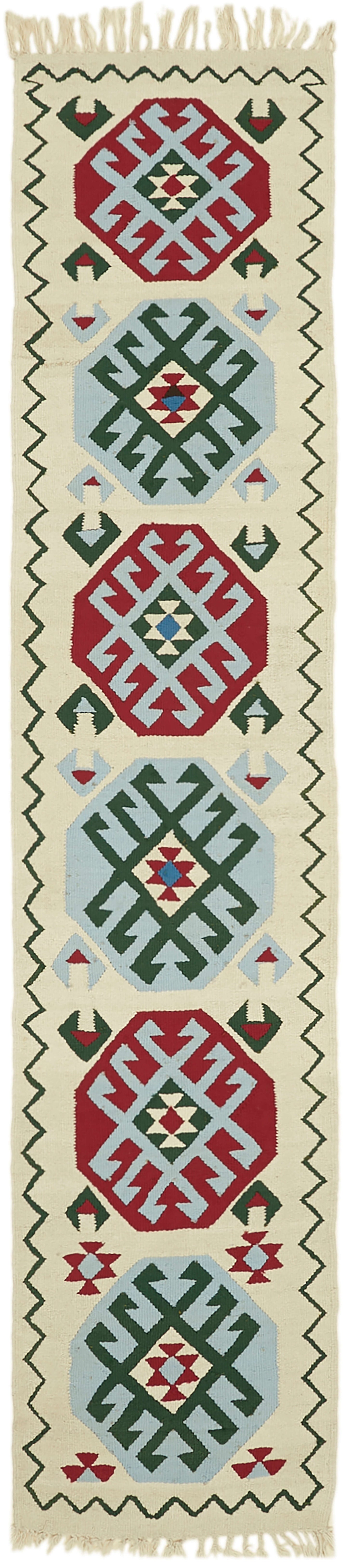 3x12 Multicolor Boho Runner Kilim Rugs - 43040
