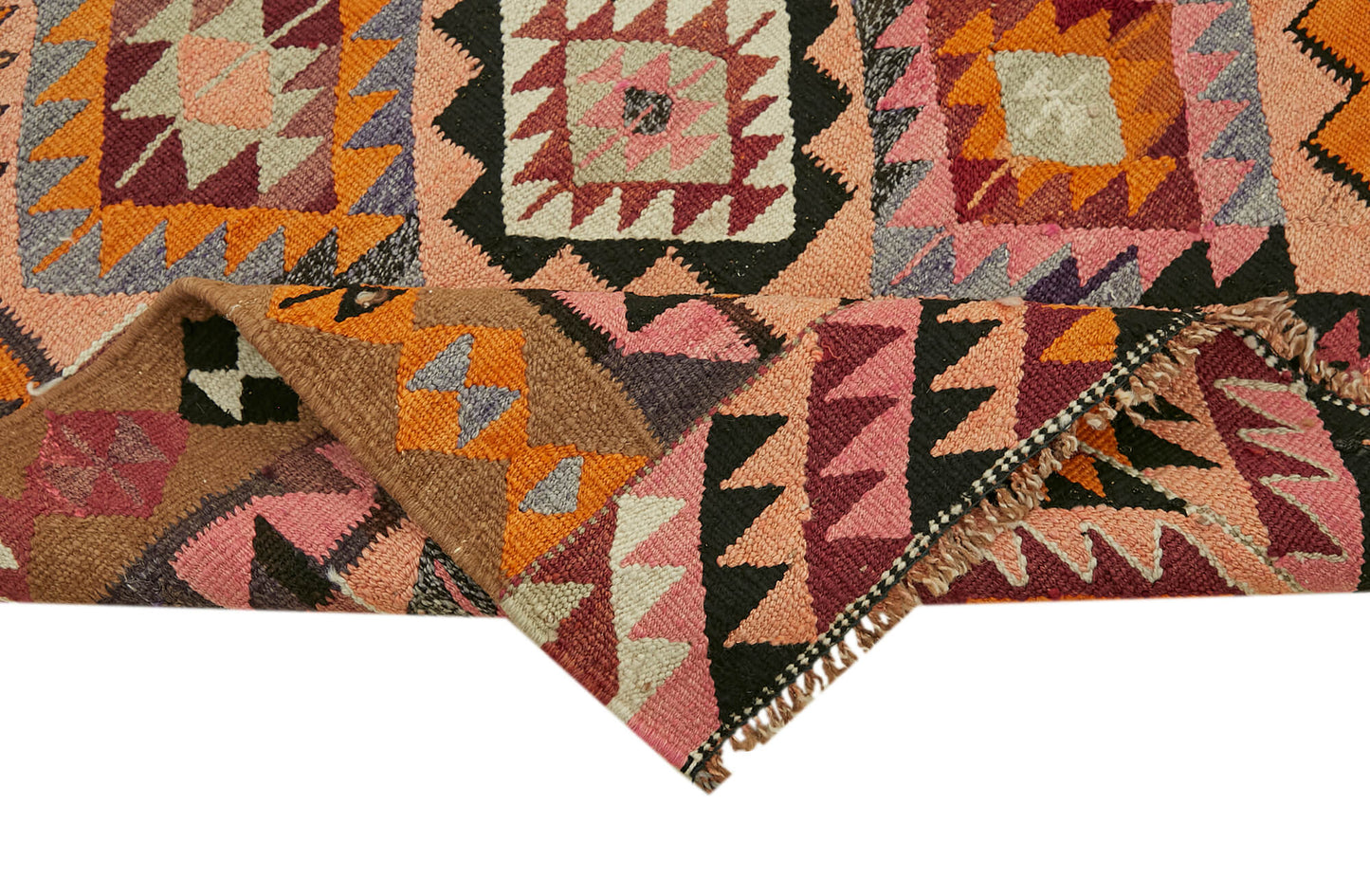 3x10 Multicolor Boho Runner Kilim Rugs - 43045