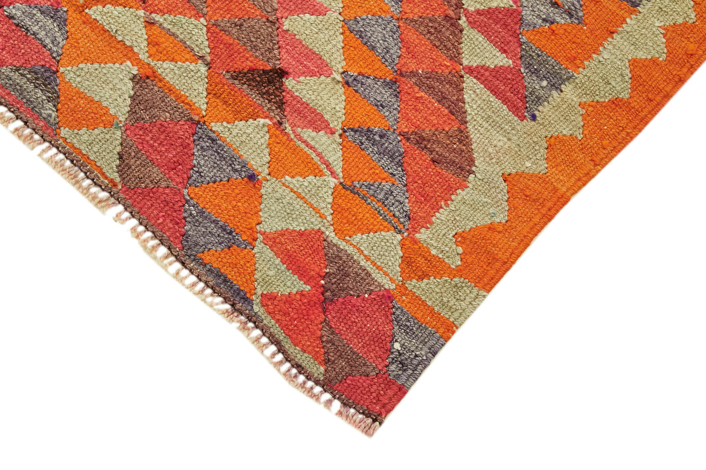 3x11 Multicolor Boho Runner Kilim Rugs - 43052